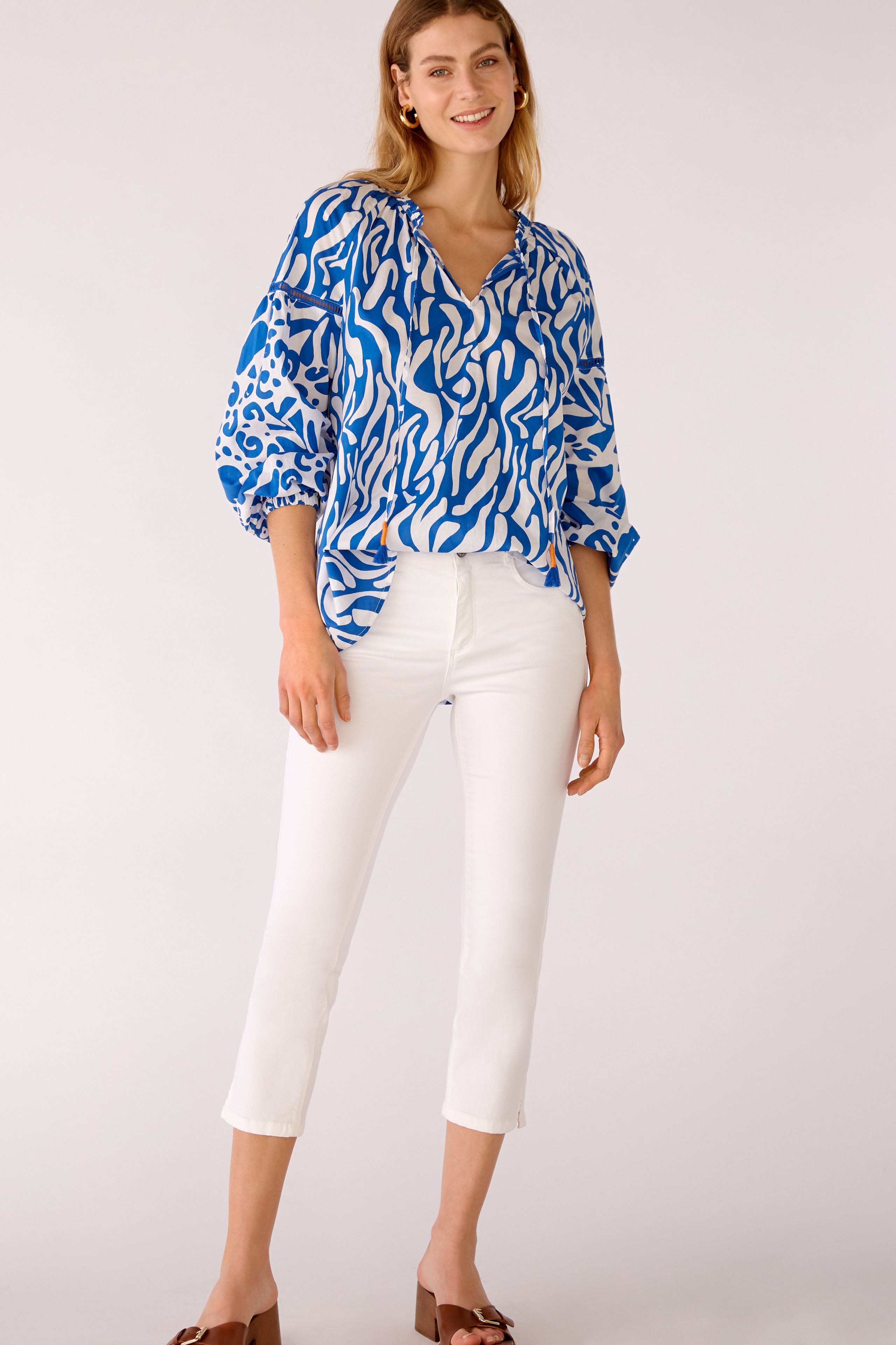 Caprihose slim fit, mid waist