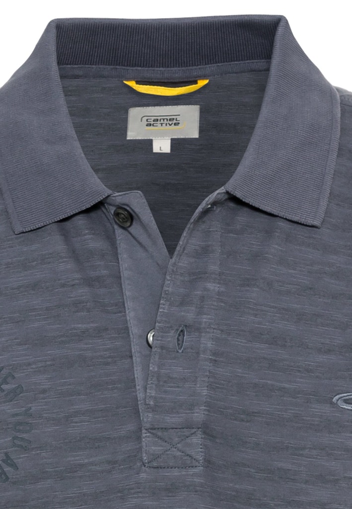 Kurzarm Poloshirt mit platziertem Print