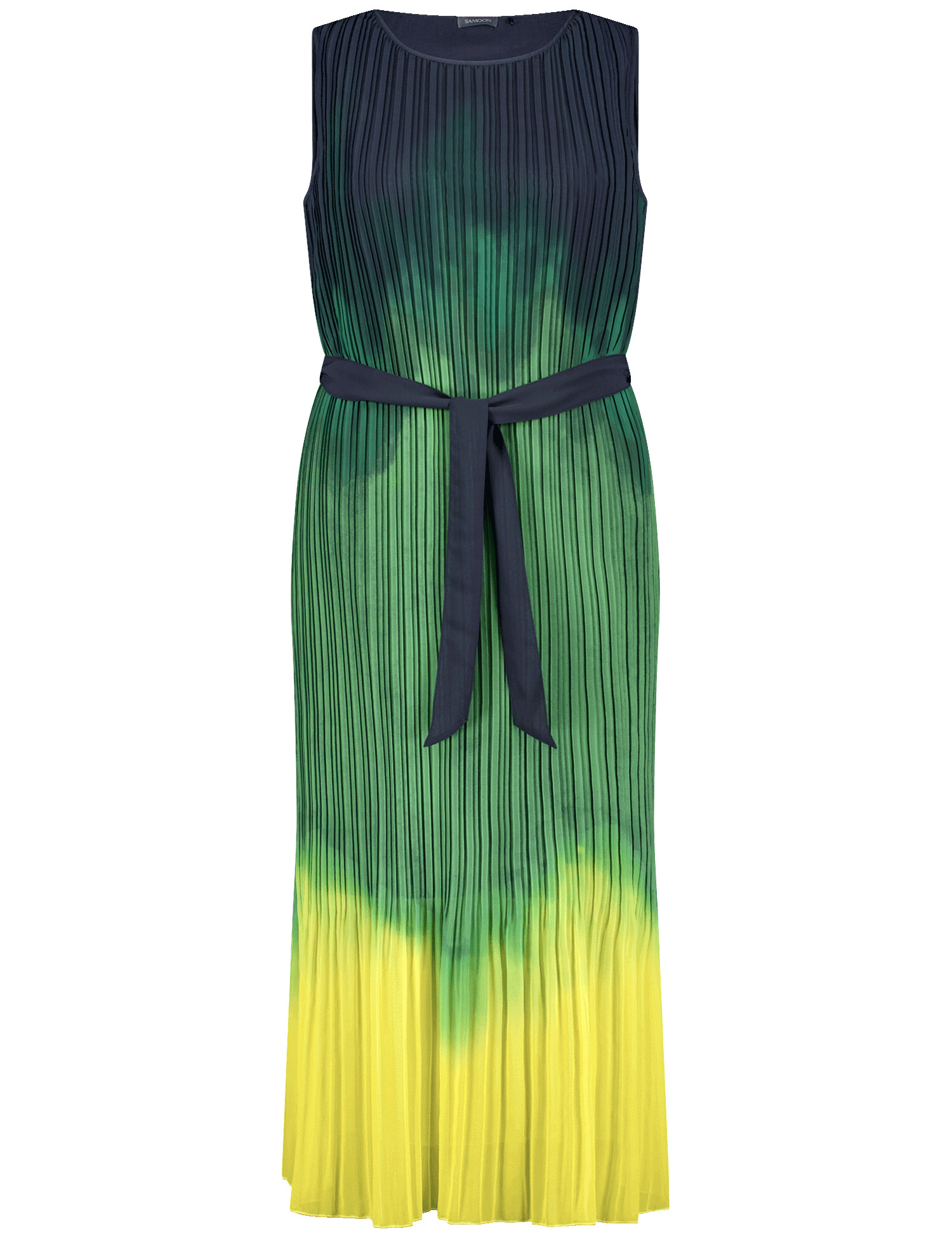 Ärmelloses Plisseekleid mit Farbverlauf