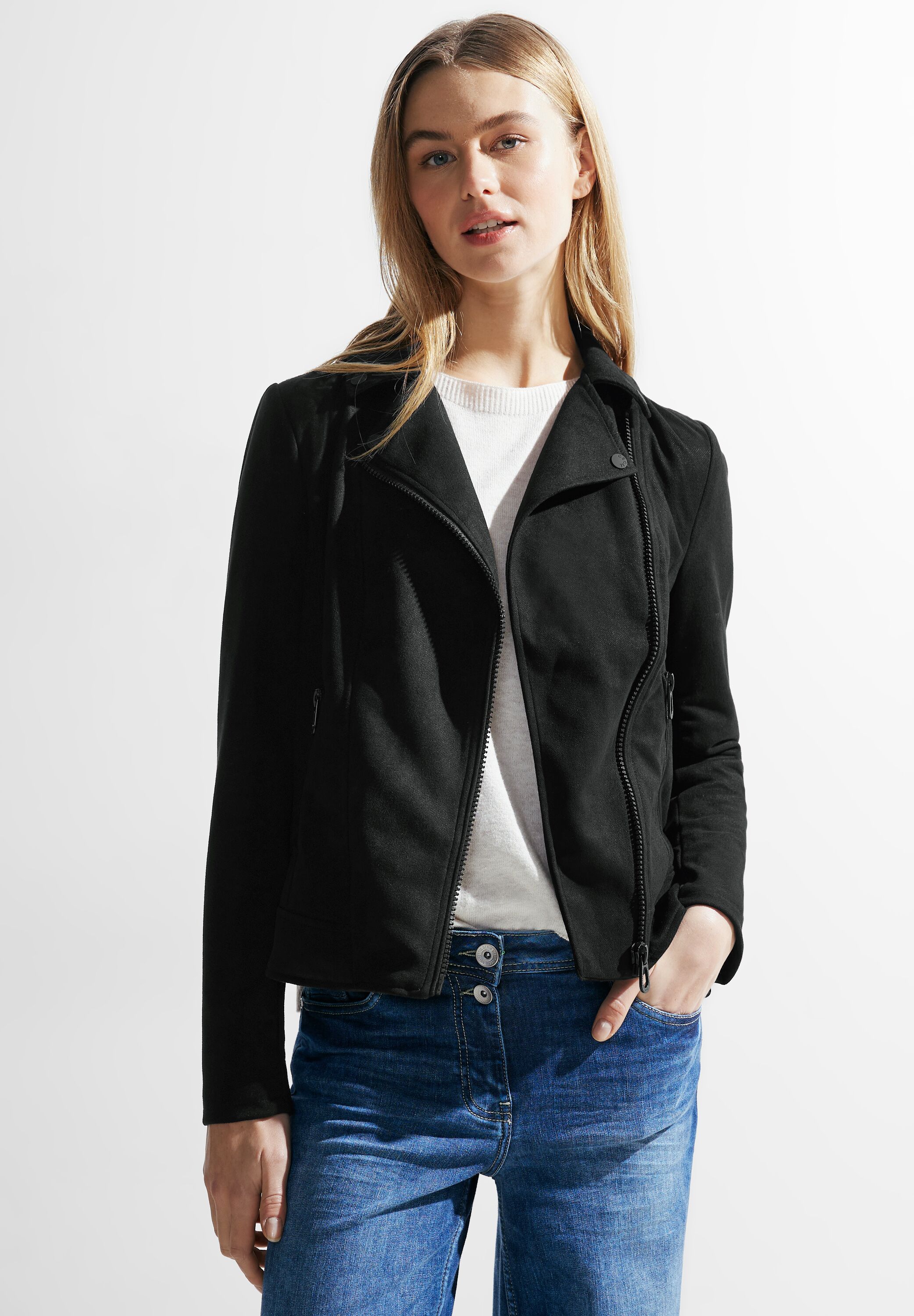Bikerjacke in Velours