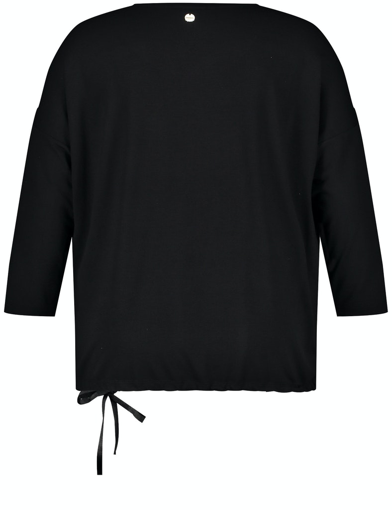 3/4 Arm Shirt mit Satin-Front EcoVero