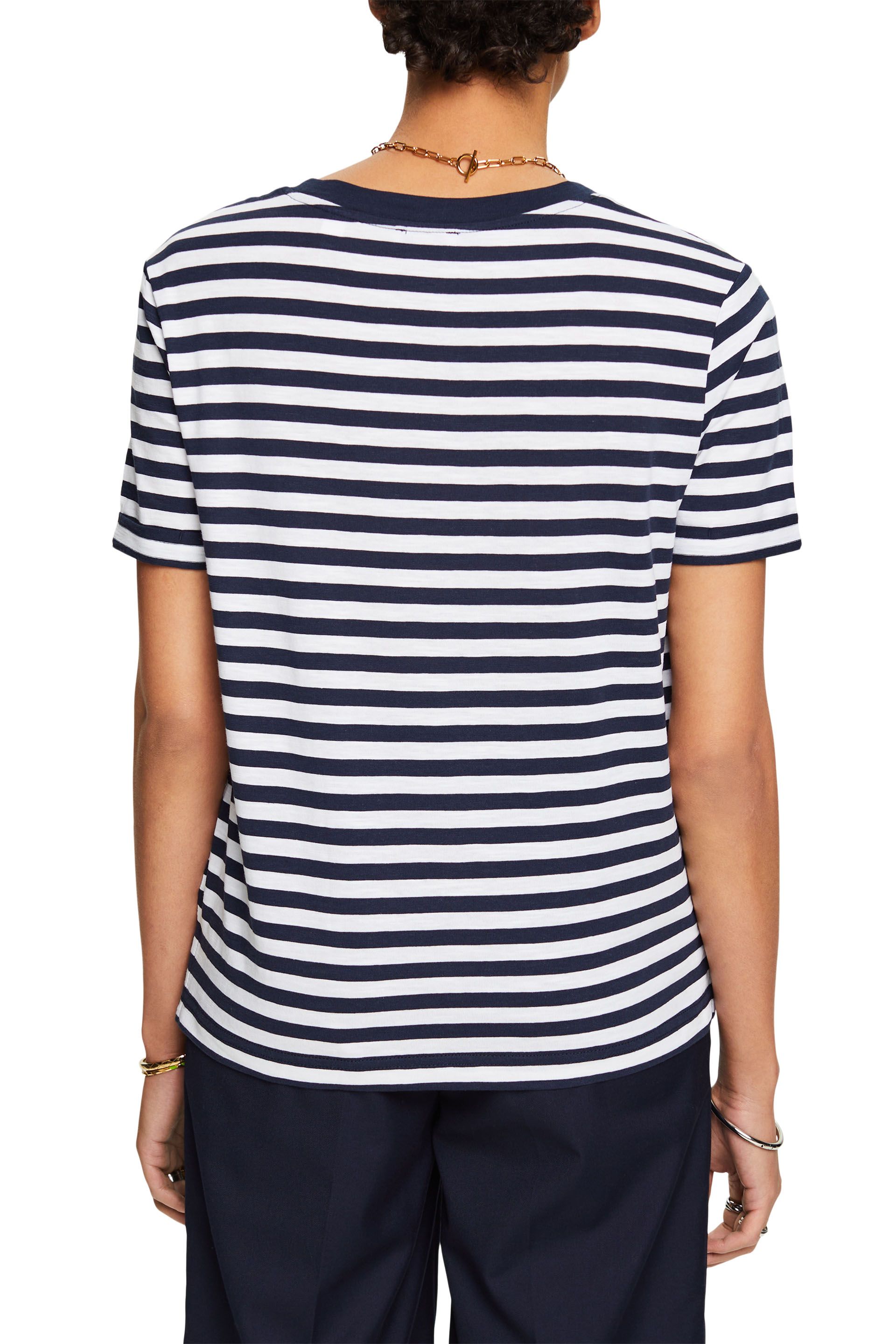 T-Shirt mit Slub-Struktur und U-Ausschnitt
