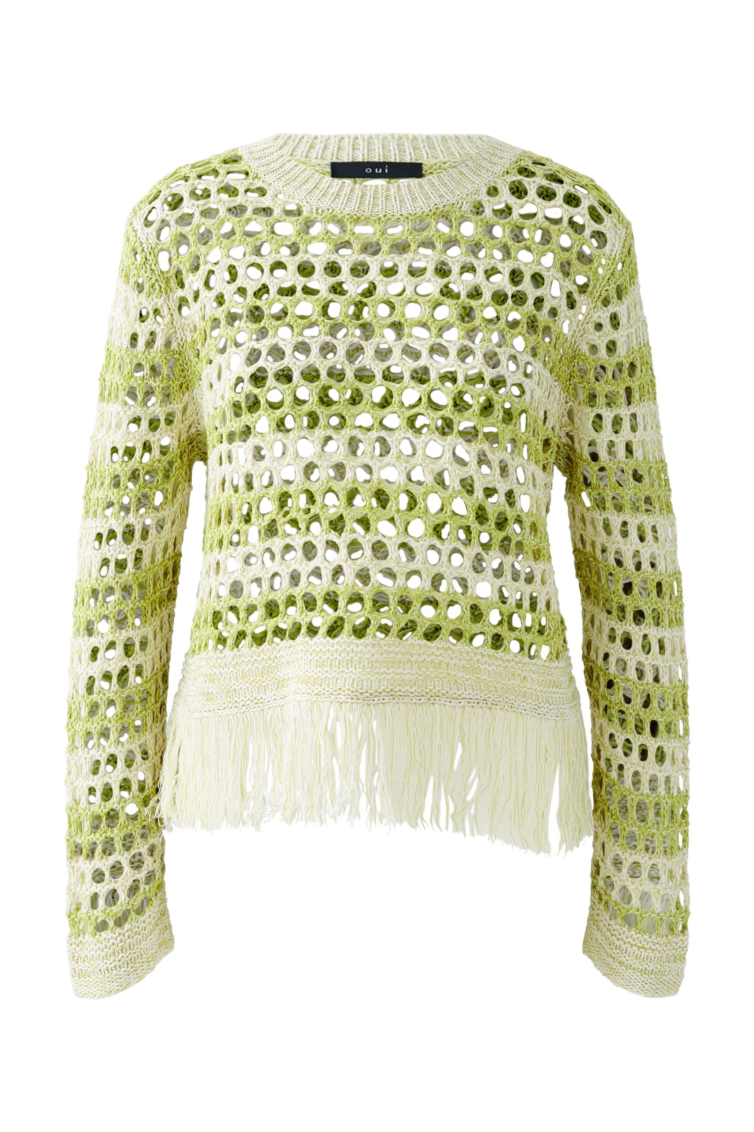 Pullover in Netzoptik