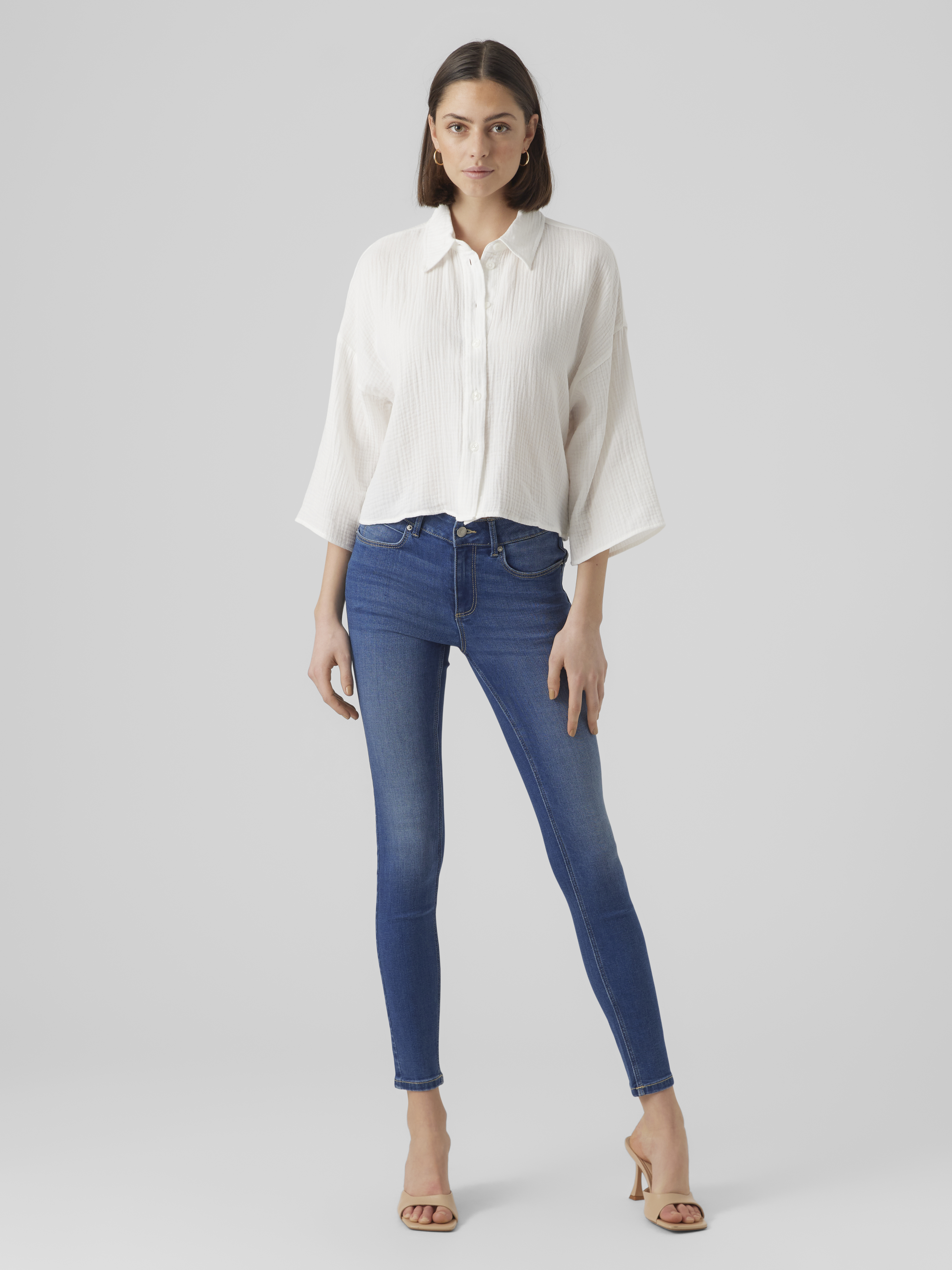 VMNATALI CROP SHIRT WVN GA NOOS