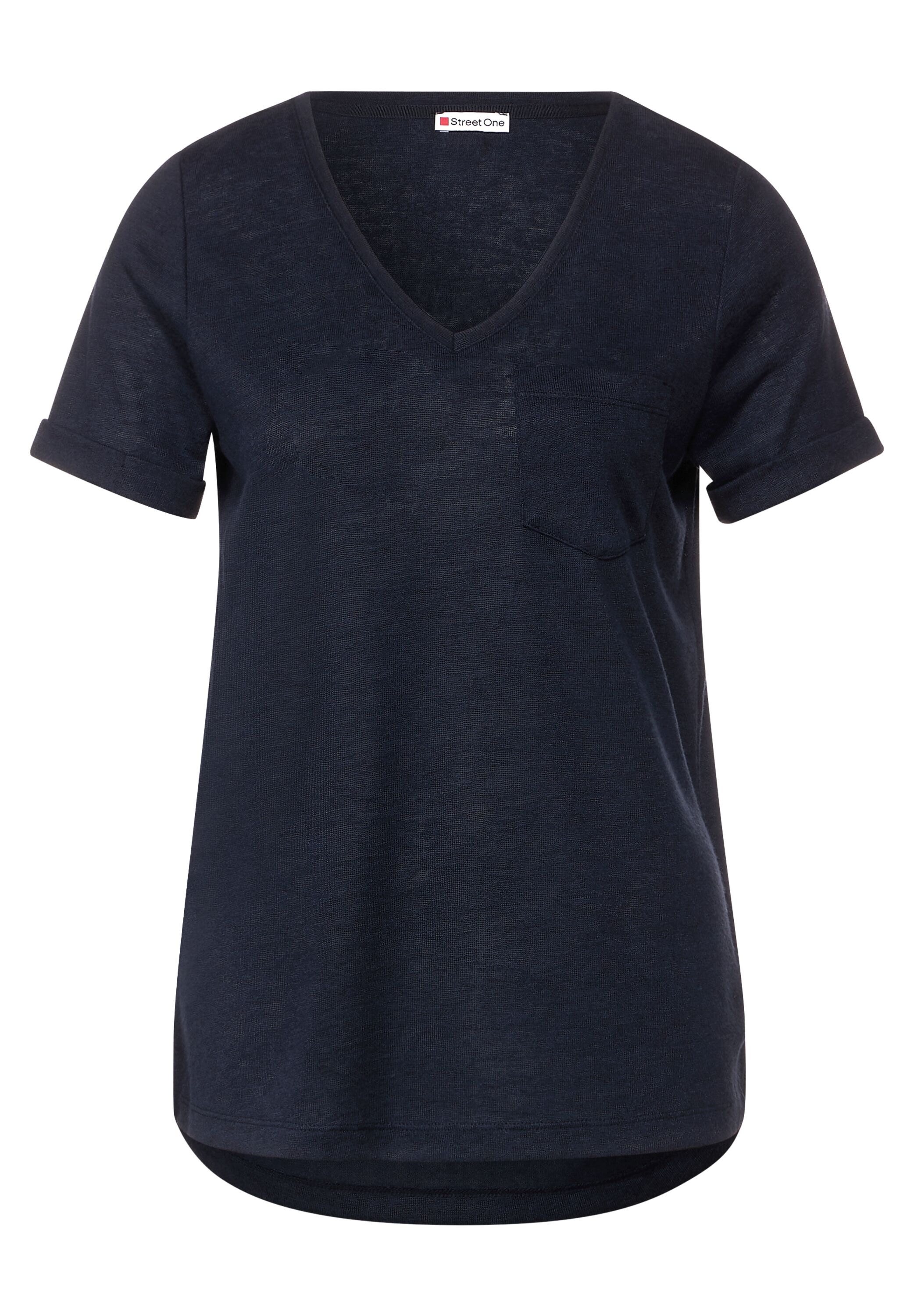 T-Shirt im Leinenlook