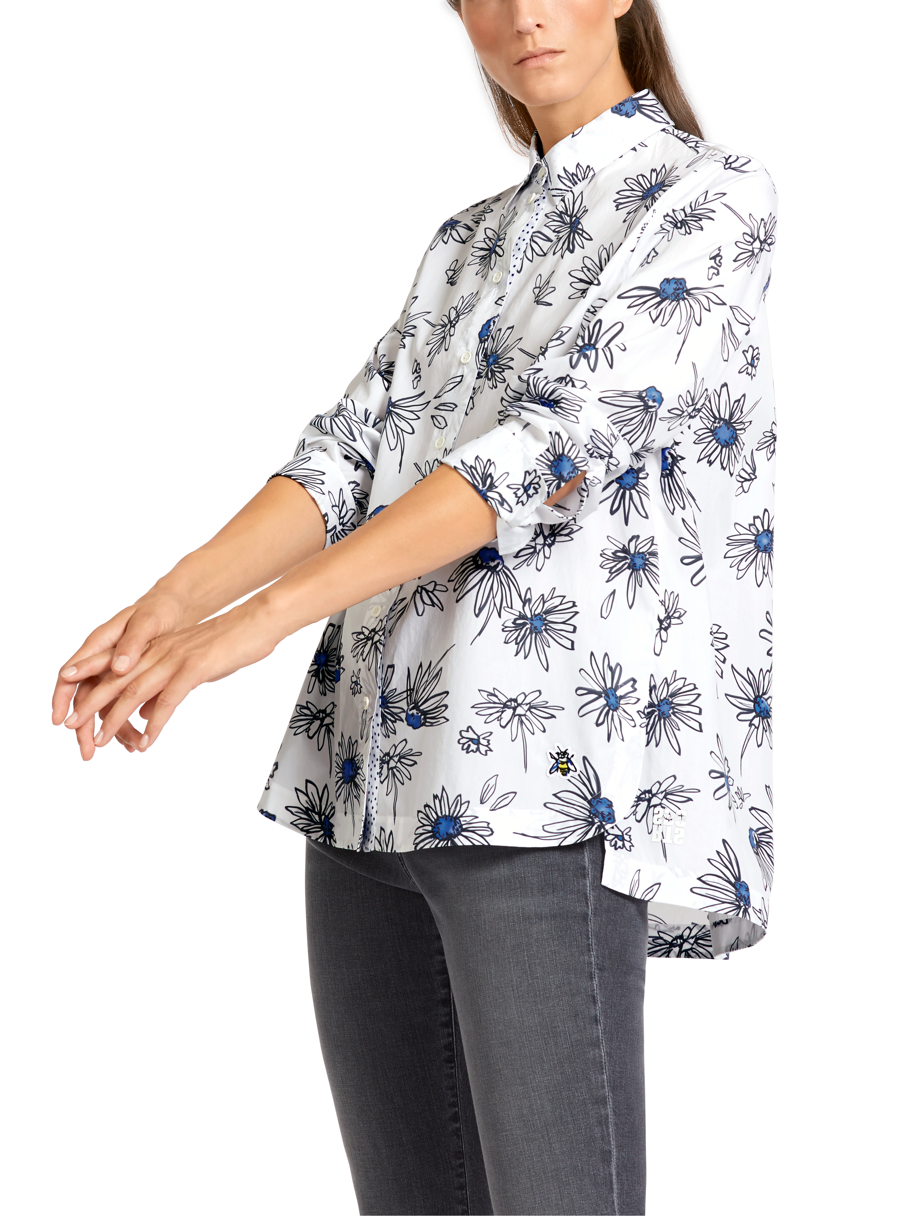 Geblümte Bluse "Rethink Together"