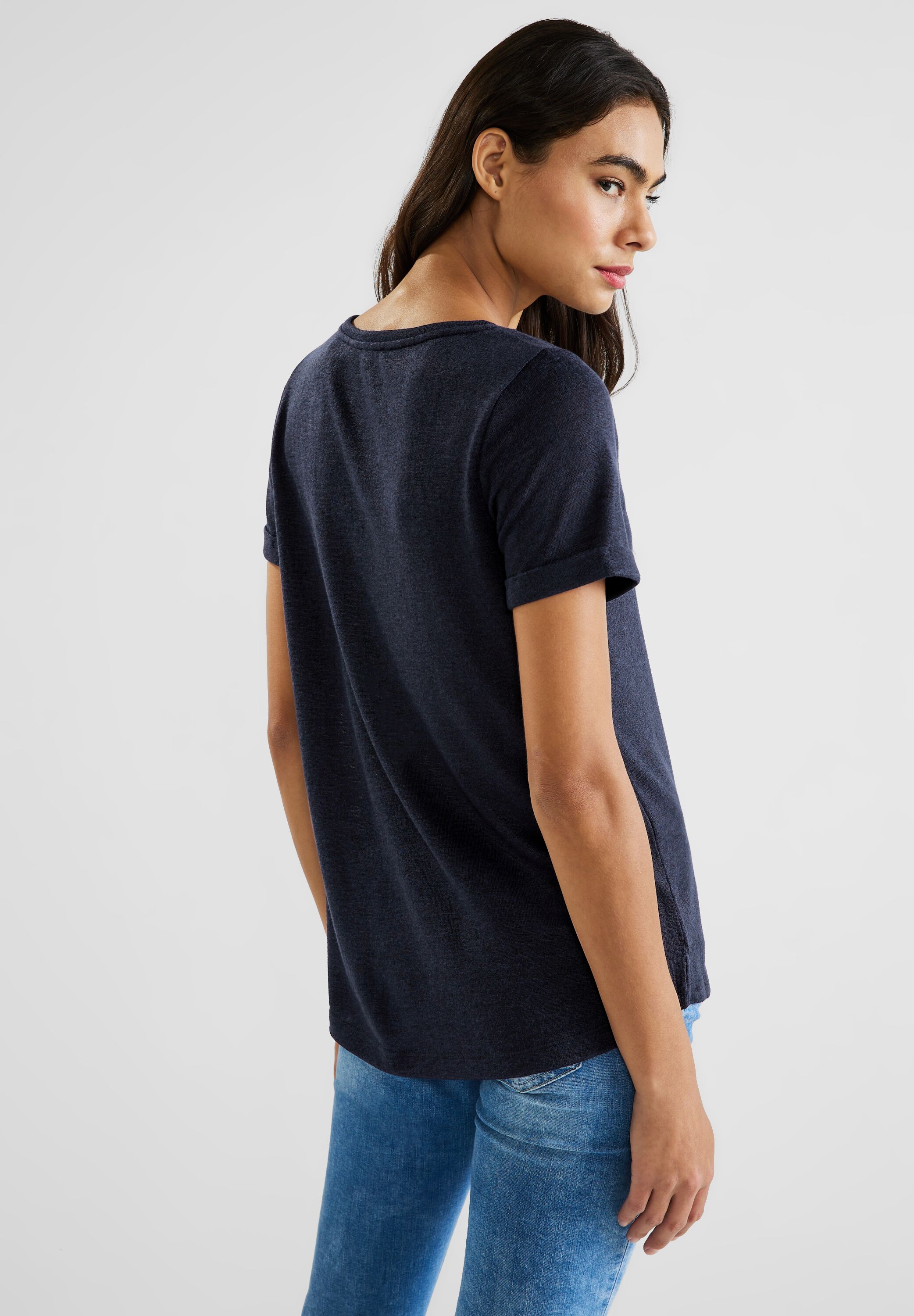 T-Shirt im Leinenlook