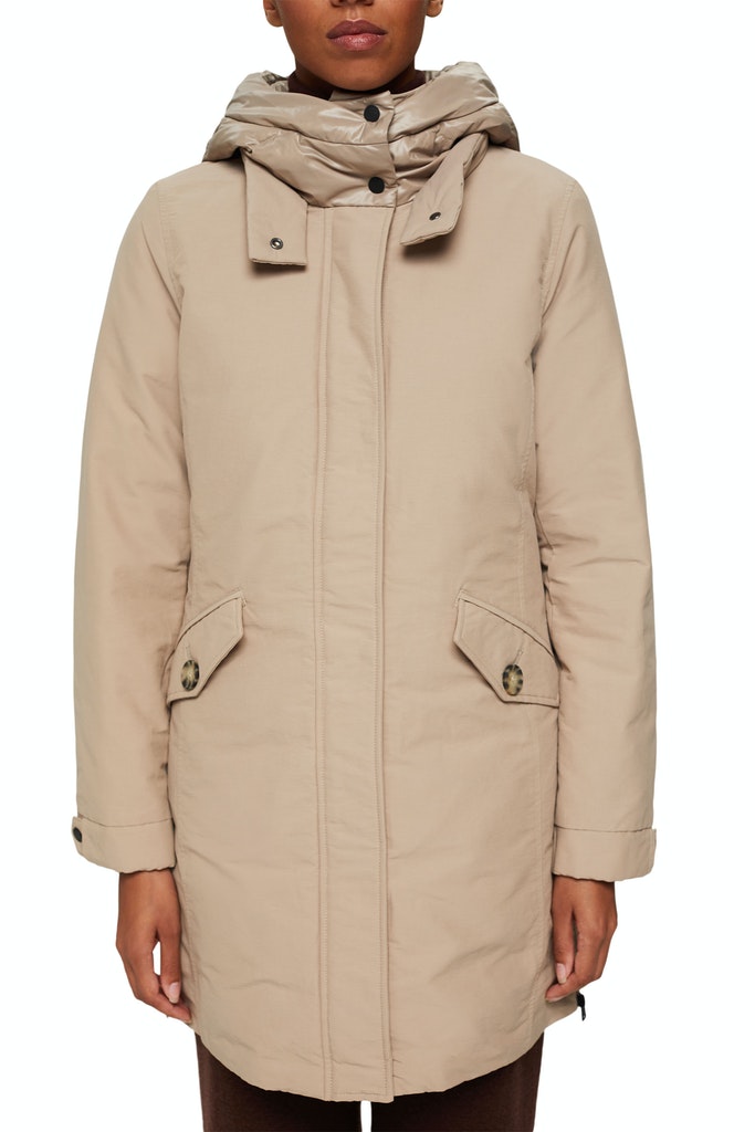Parka aus Bio-Baumwoll-Mix mit recycelter Daune