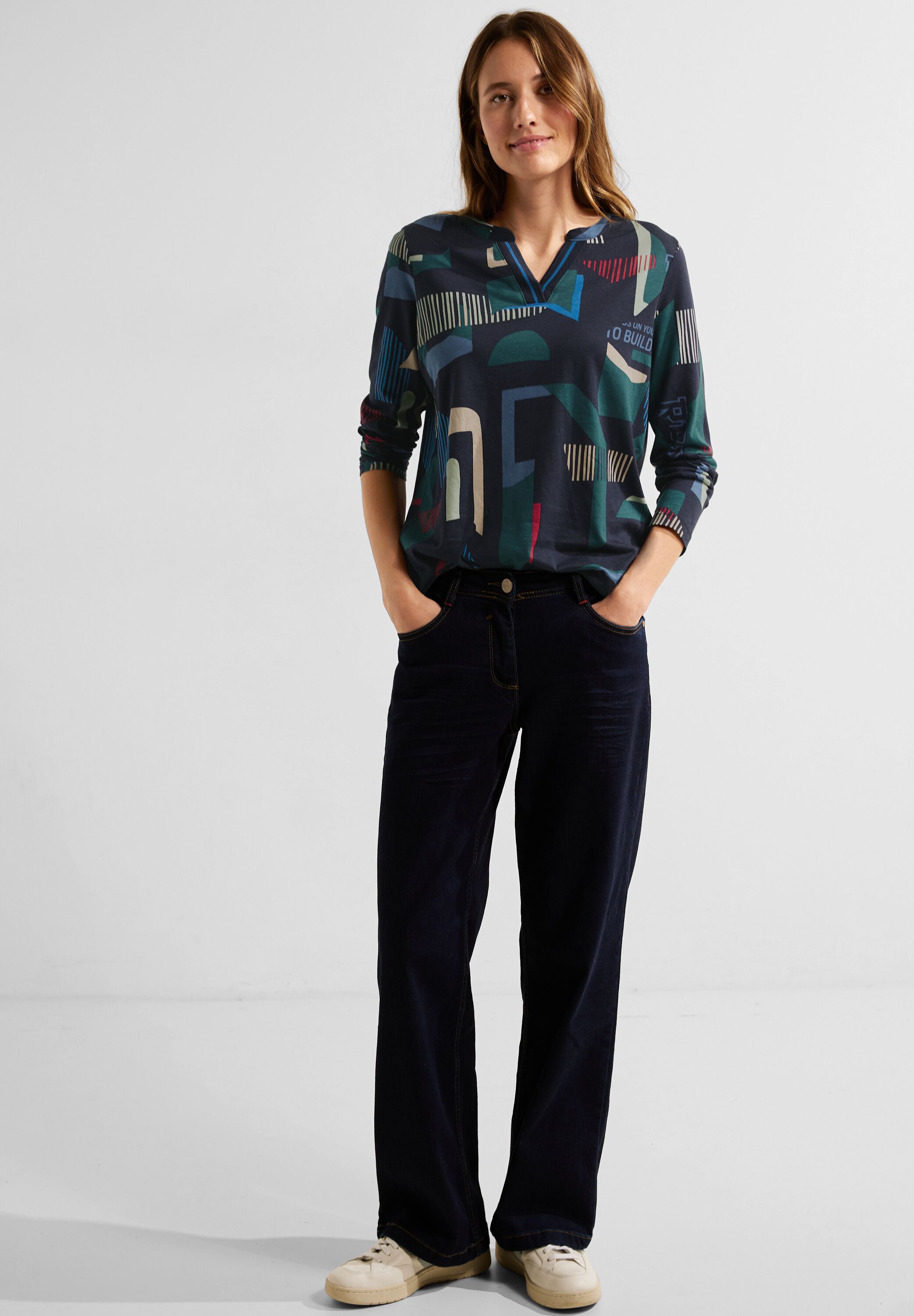 Langarmshirt mit Grafikprint