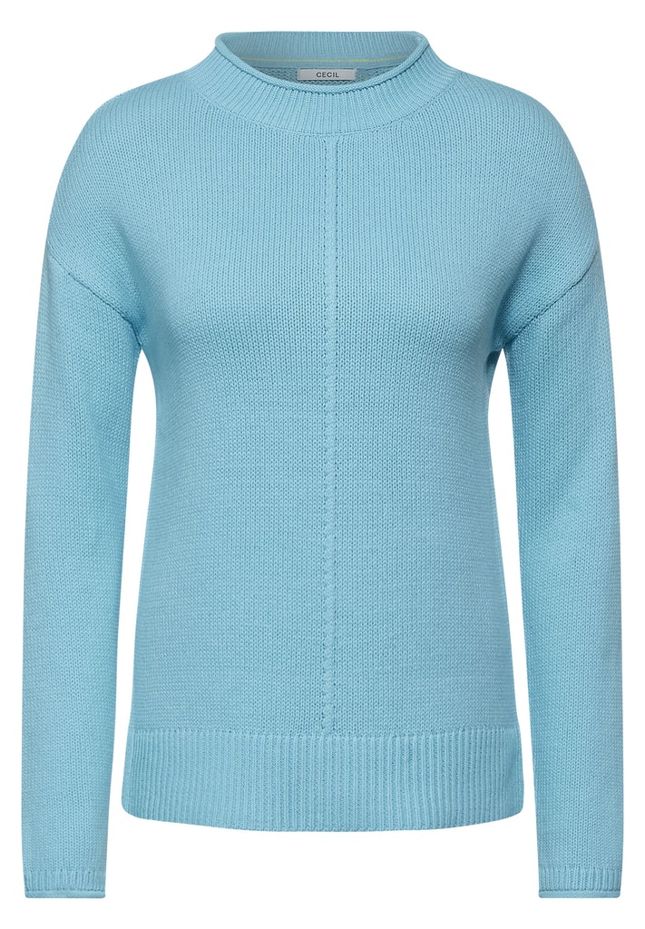 Strick-Pullover in Unifarbe