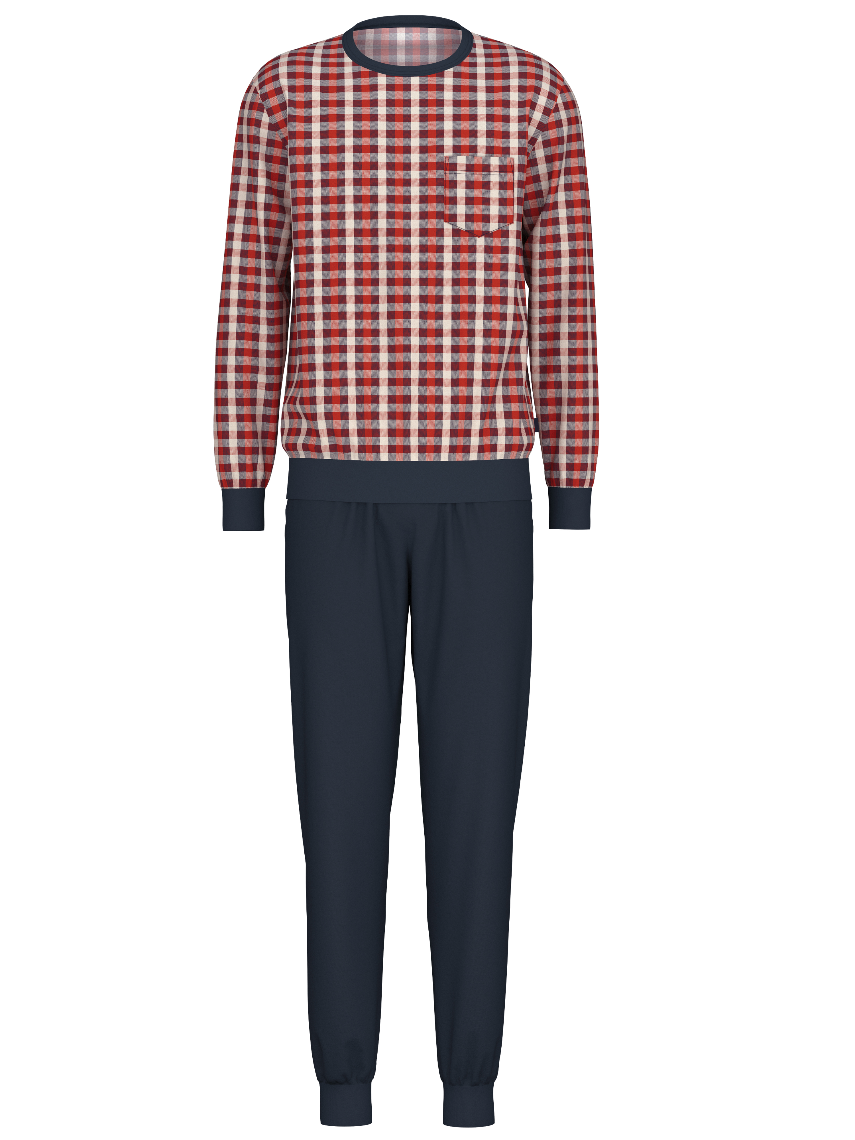 HERREN Pyjama mit Bündchen