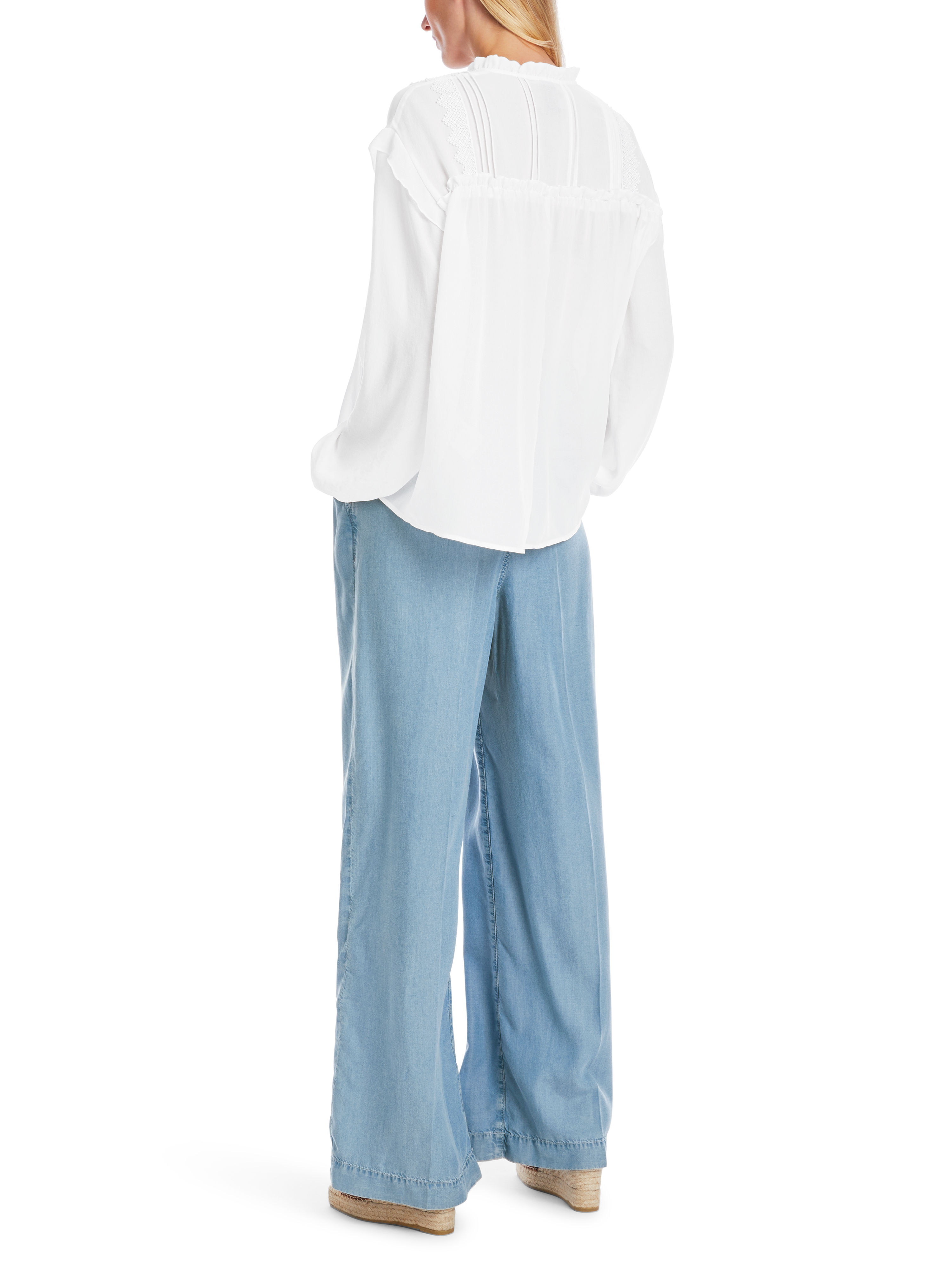"Rethink Together" Bluse mit Spitze