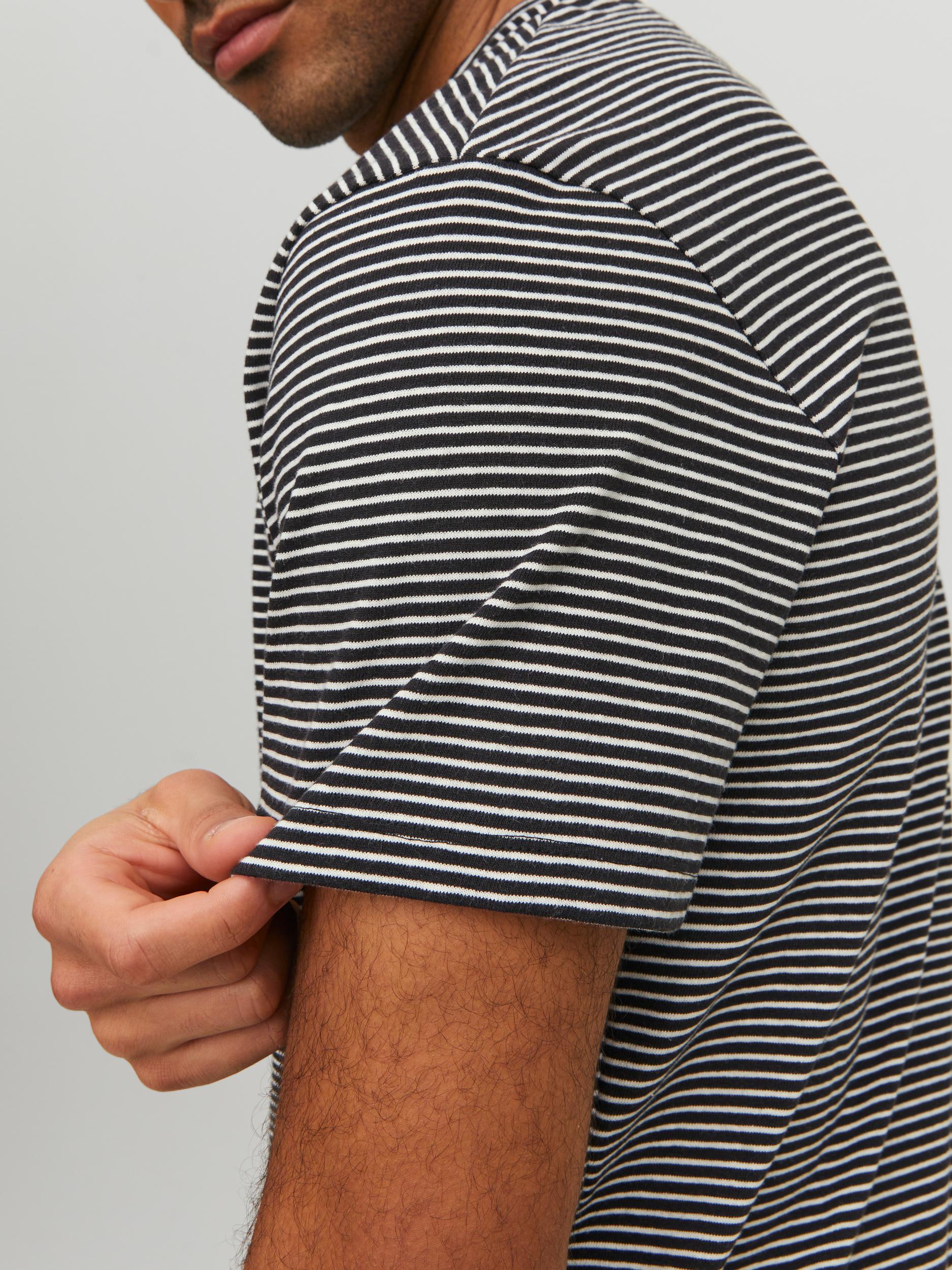 JPRCC SOFT LINEN TEE SS CREW STRIPE