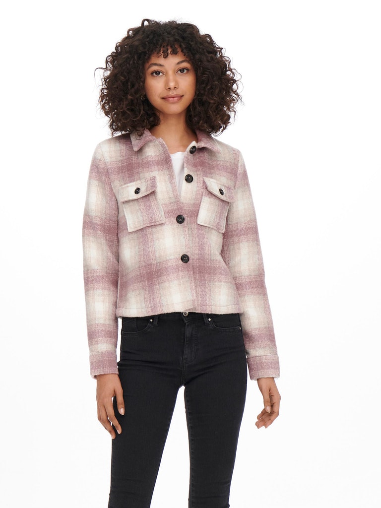 ONLLOU SHORT CHECK JACKET OTW NOOS
