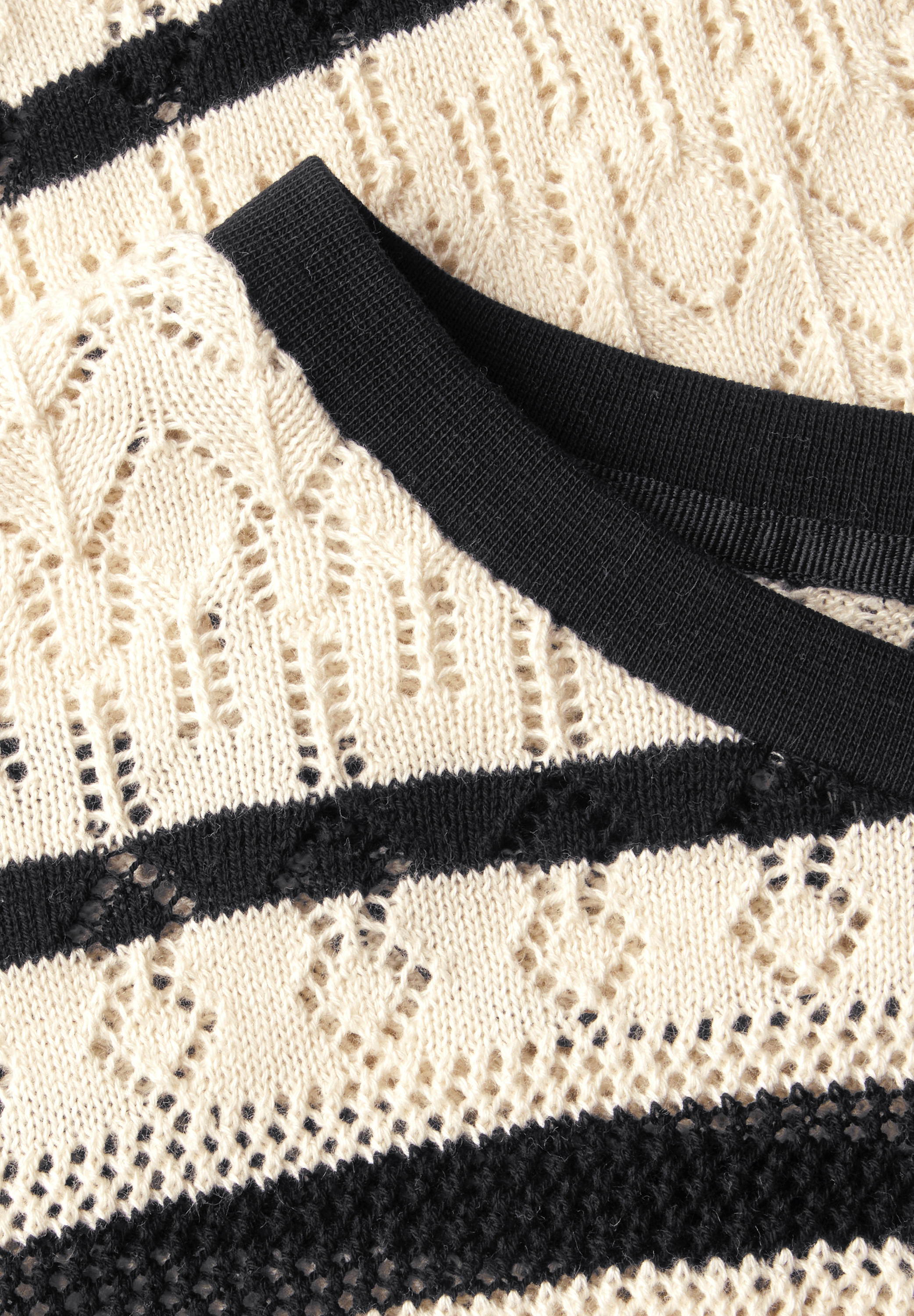 Ajour Shirt mit Streifen