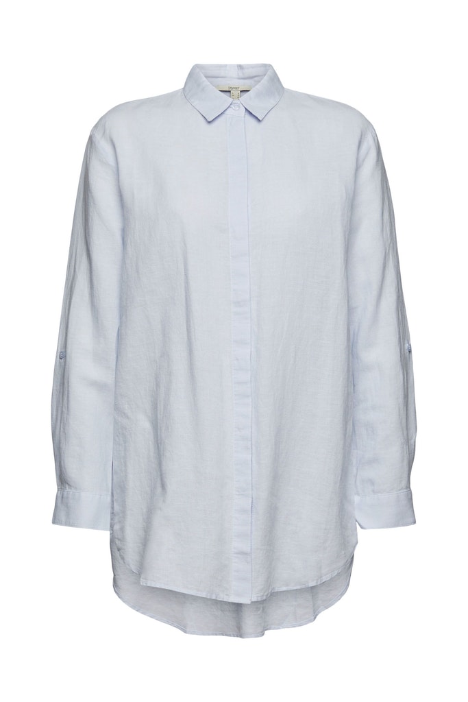 Aus Leinen-Mix: Oversize Bluse