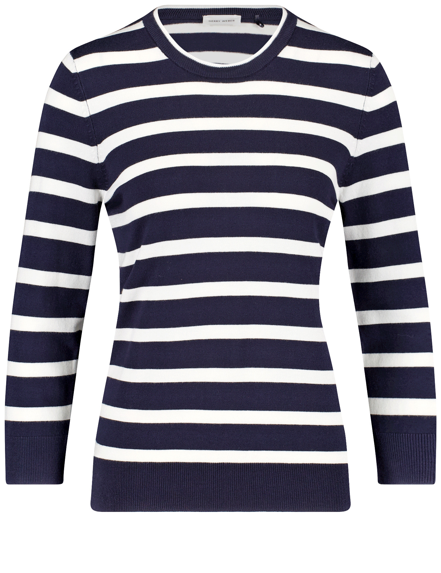 Geringelter 3/4 Arm Pullover