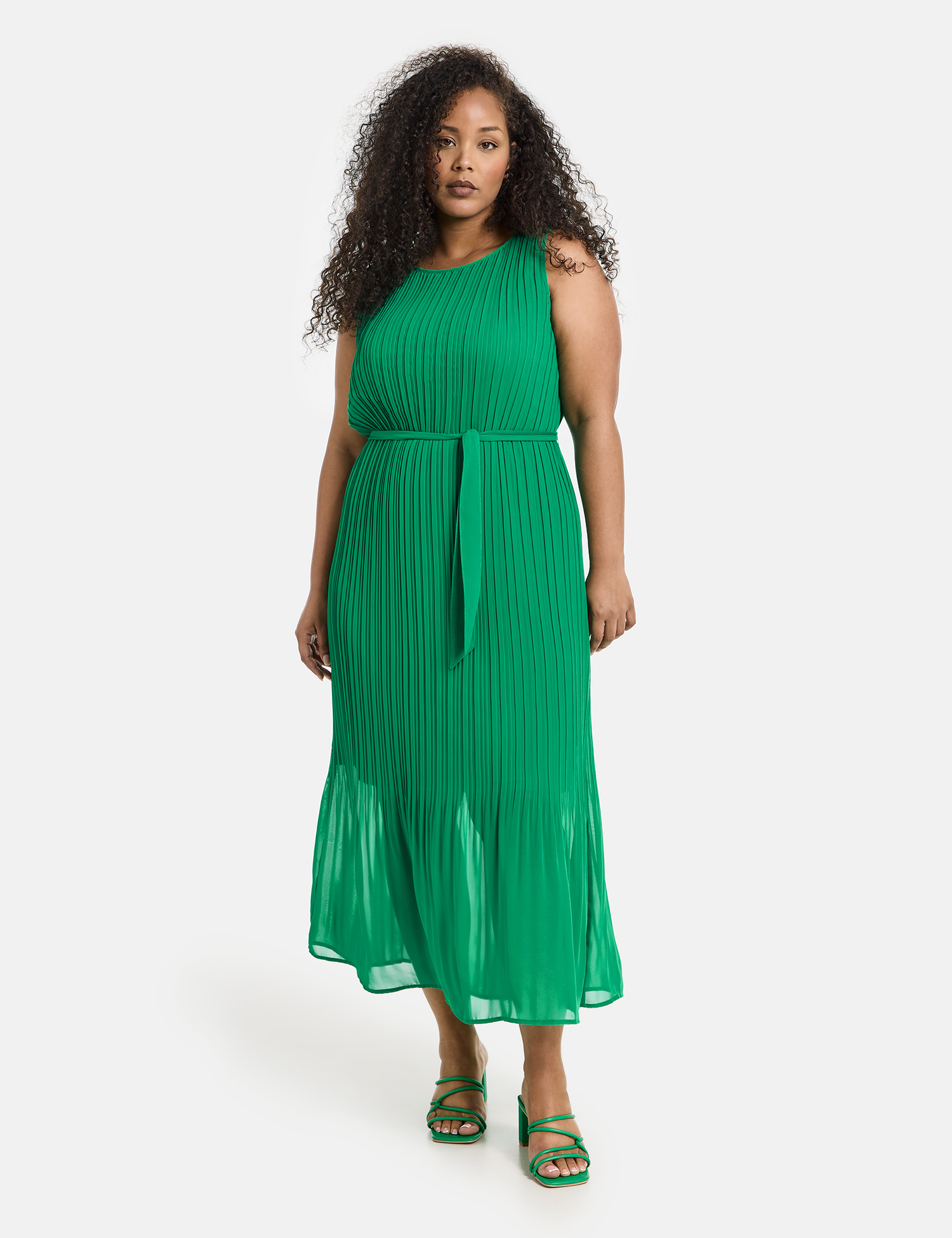 Ärmelloses Plisseekleid
