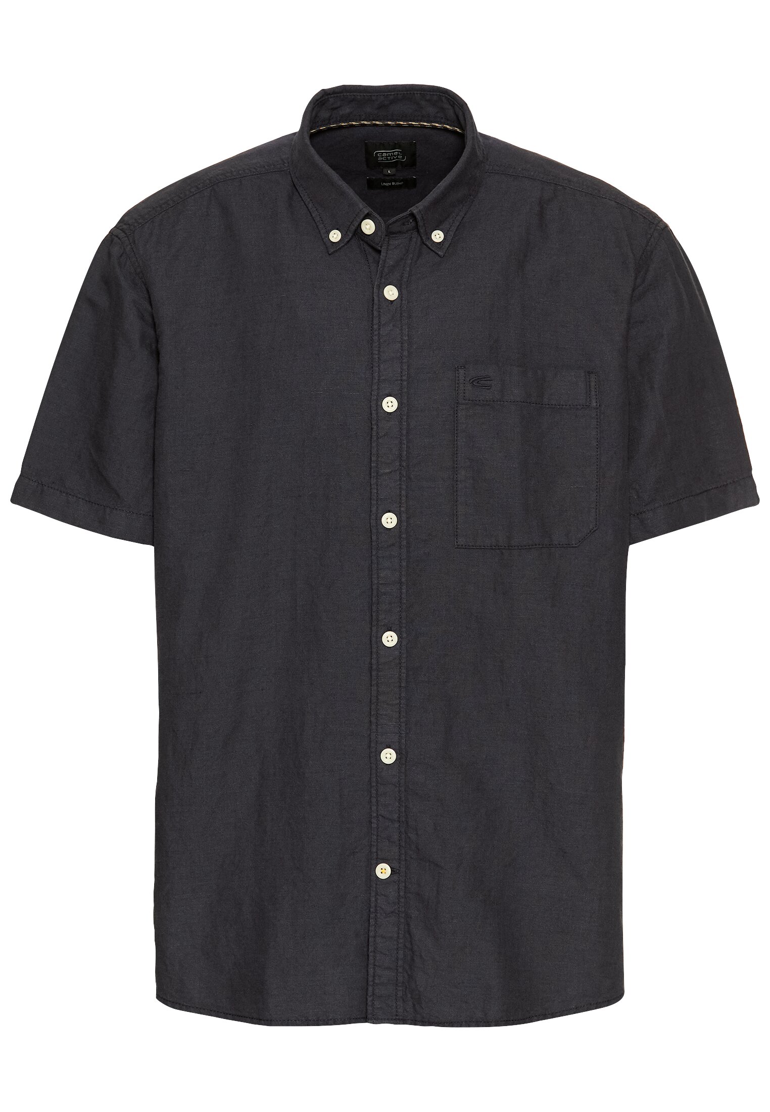 Kurzarmhemd aus einem Baumwoll-Leinenmix