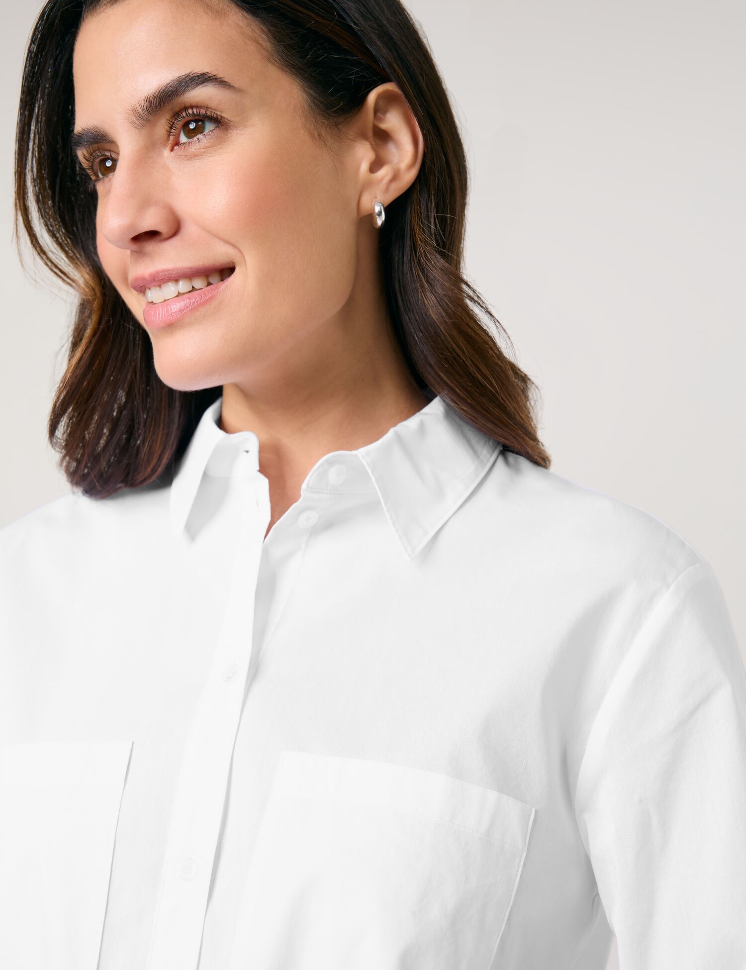 Hemdbluse mit Tunnelzug am Saum