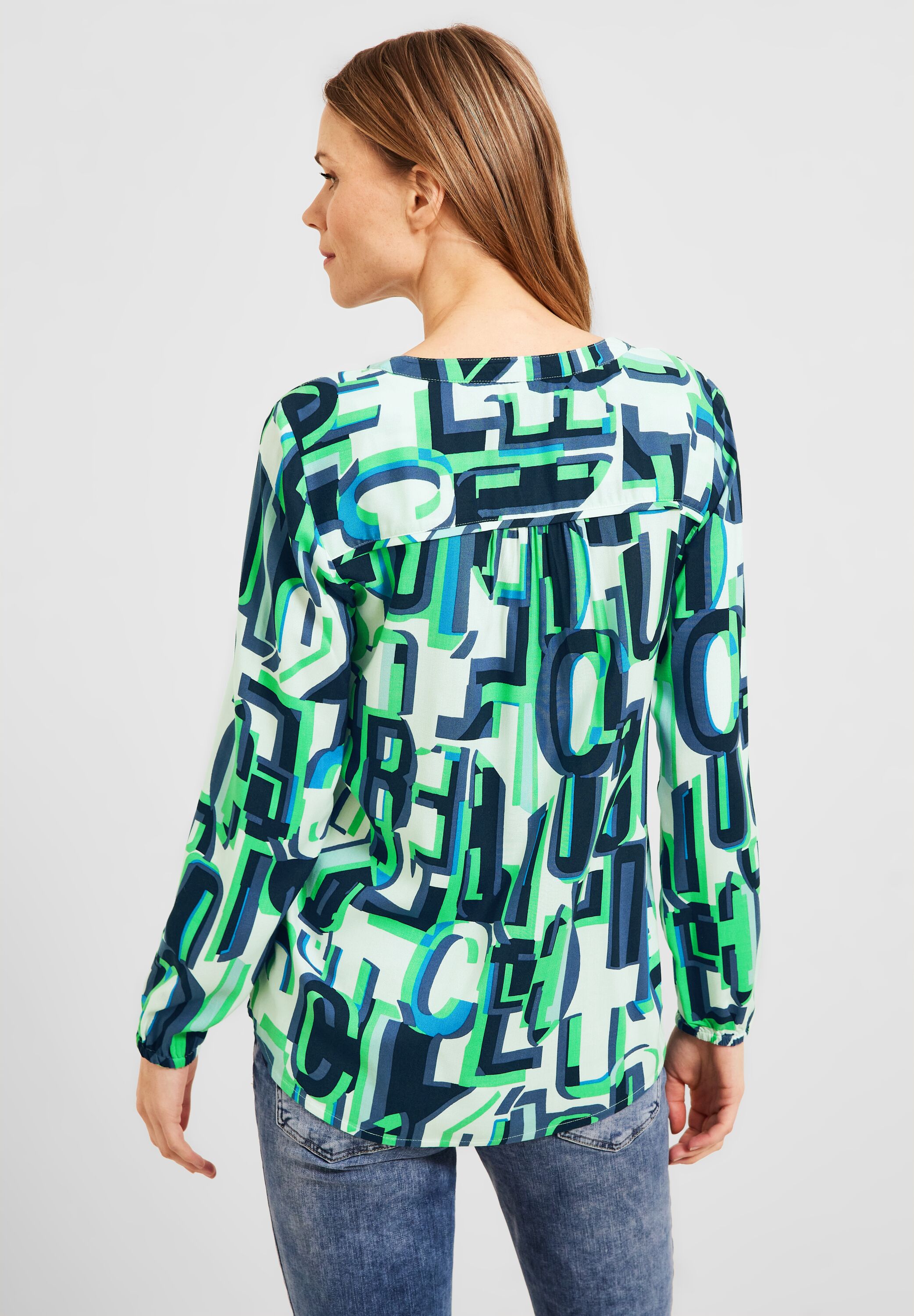 Multicolor Print Bluse