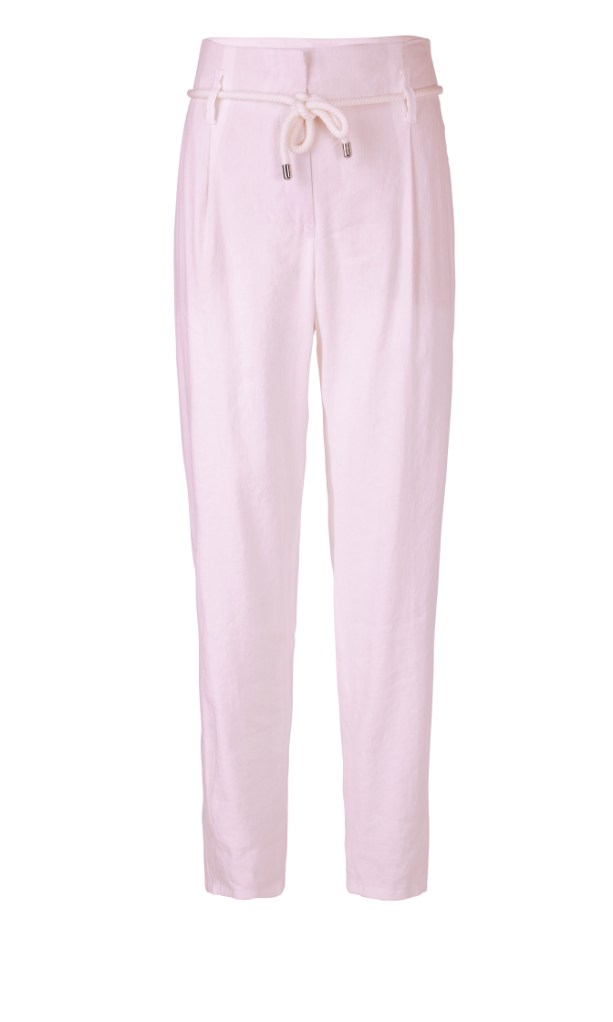 Konische Hose aus Leinen-Viskose-Mix