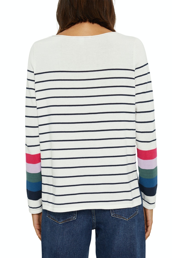 Gestreifter Pullover aus 100% Baumwolle