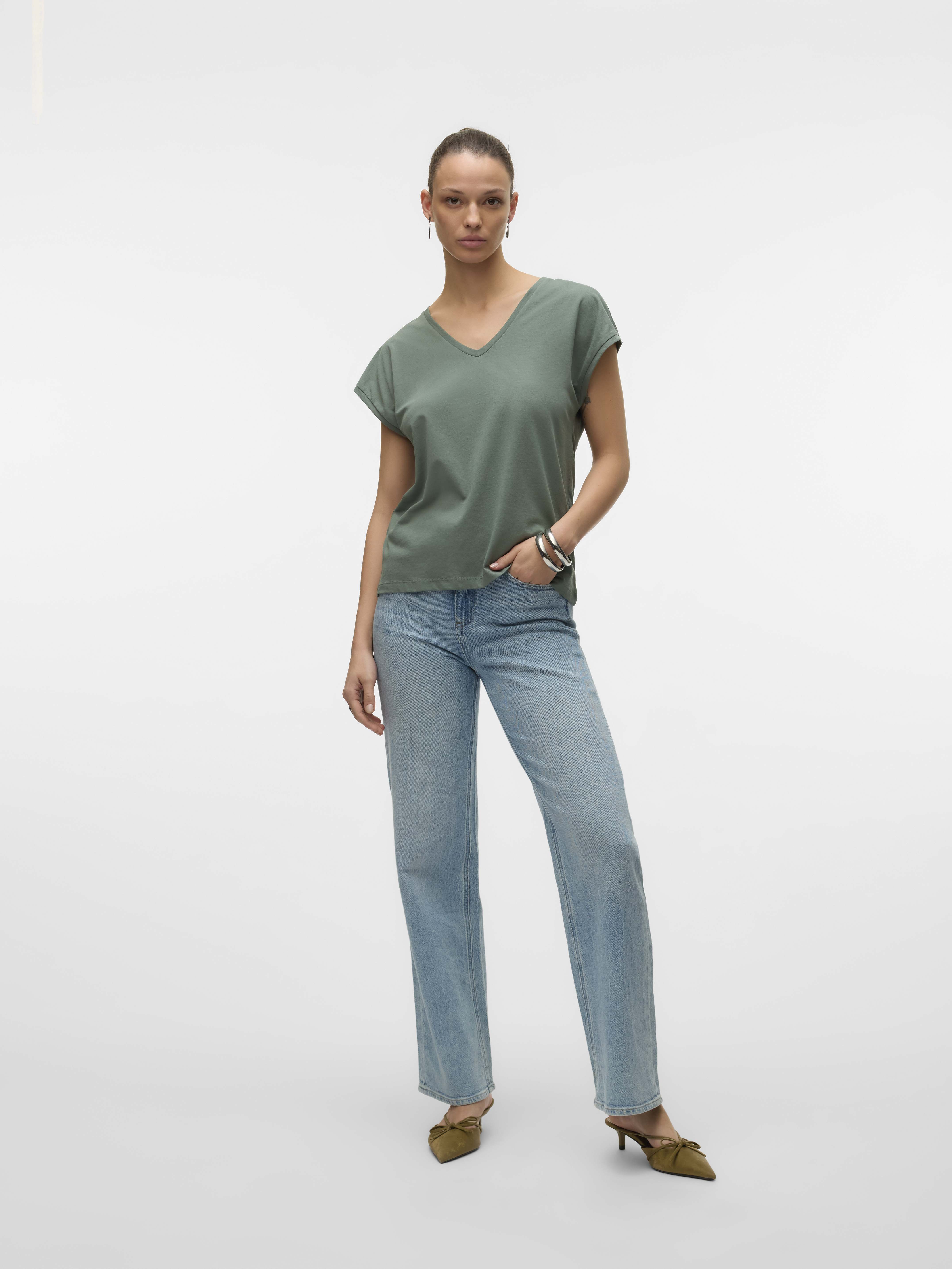 VMLUNA SS V-NECK TEE JRS NOOS