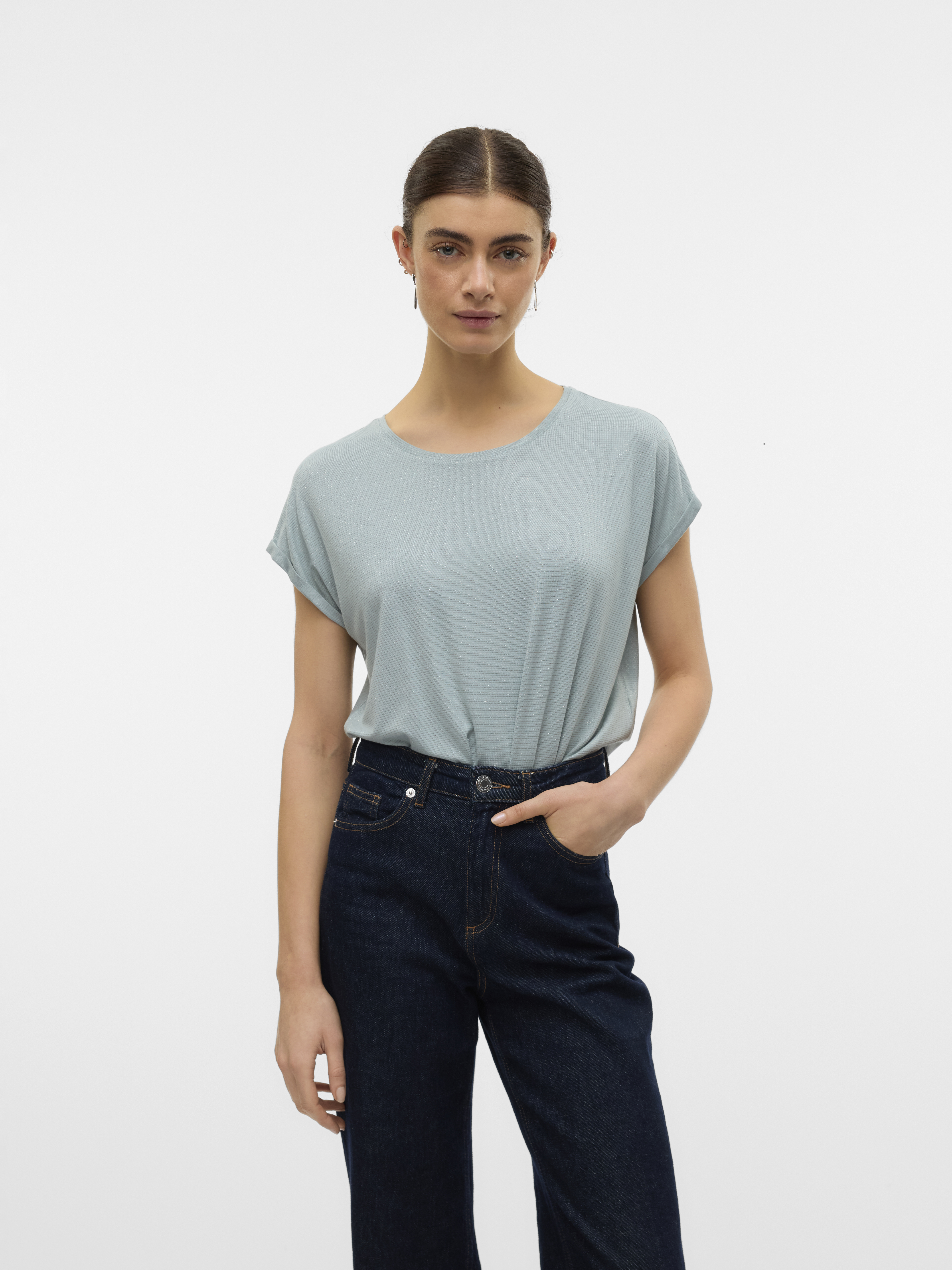 VMLAVA GLITTER SS TOP STRIPE JRS NOOS