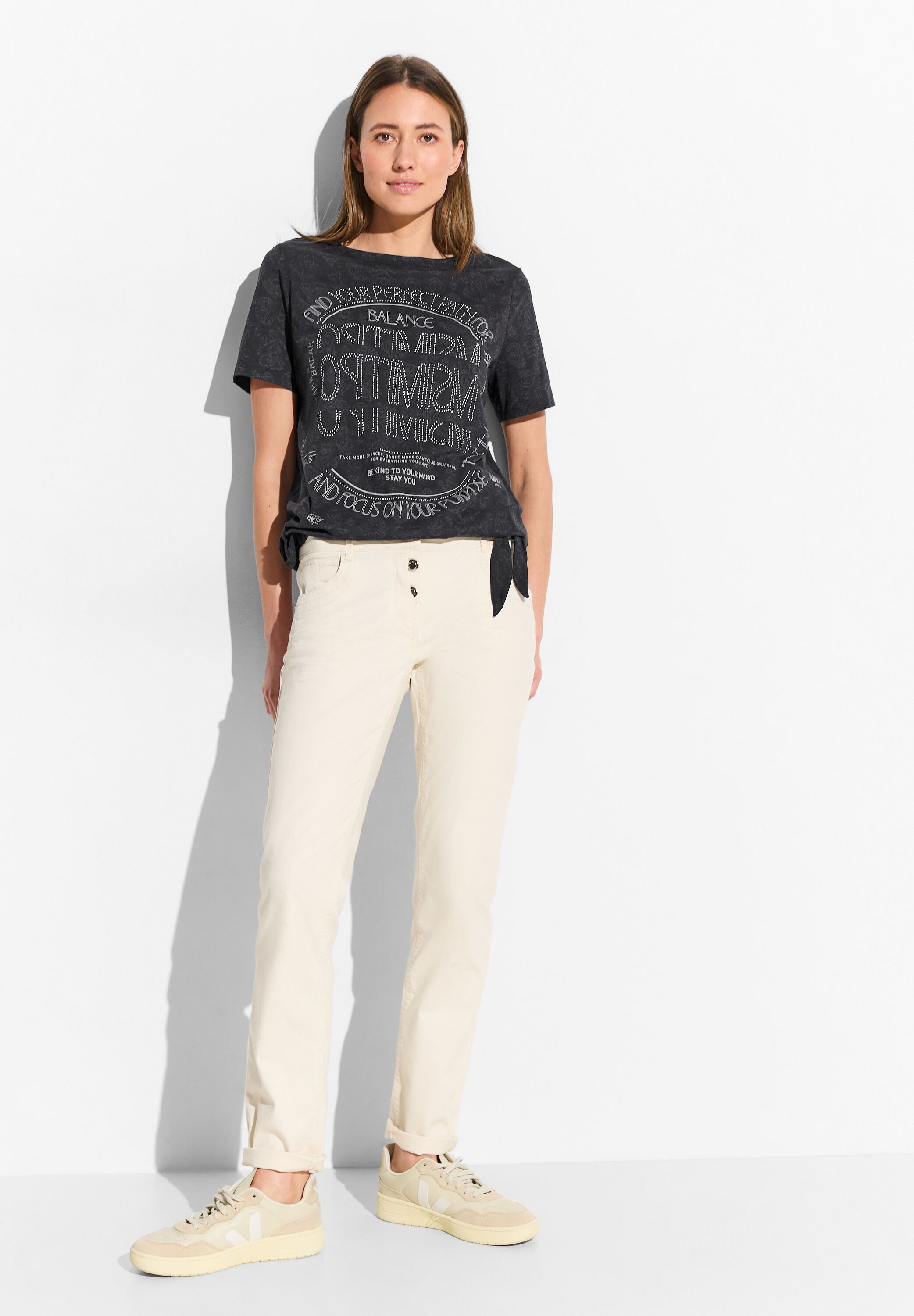 T-Shirt mit Print und Deko