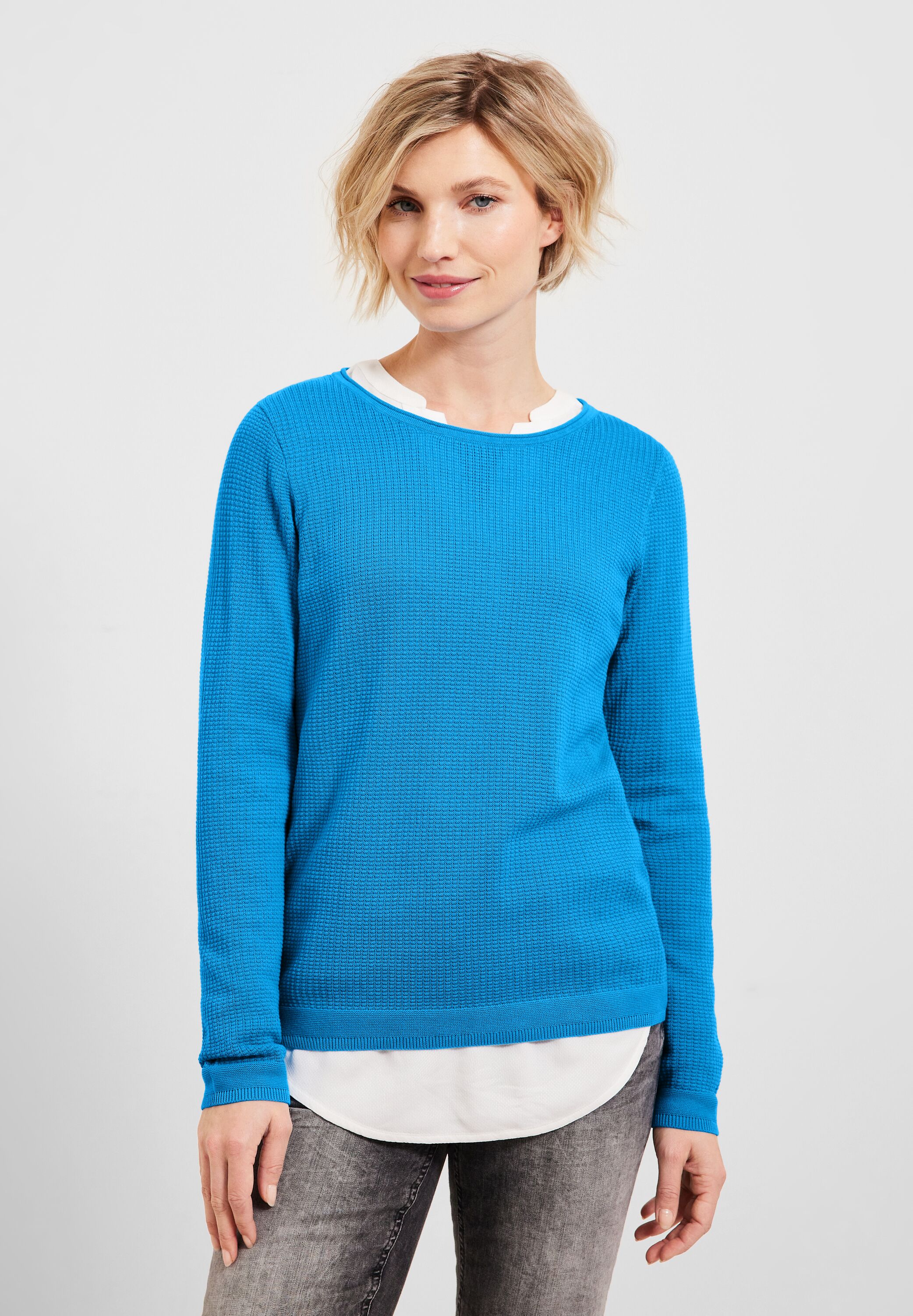 Basic Pullover mit Struktur