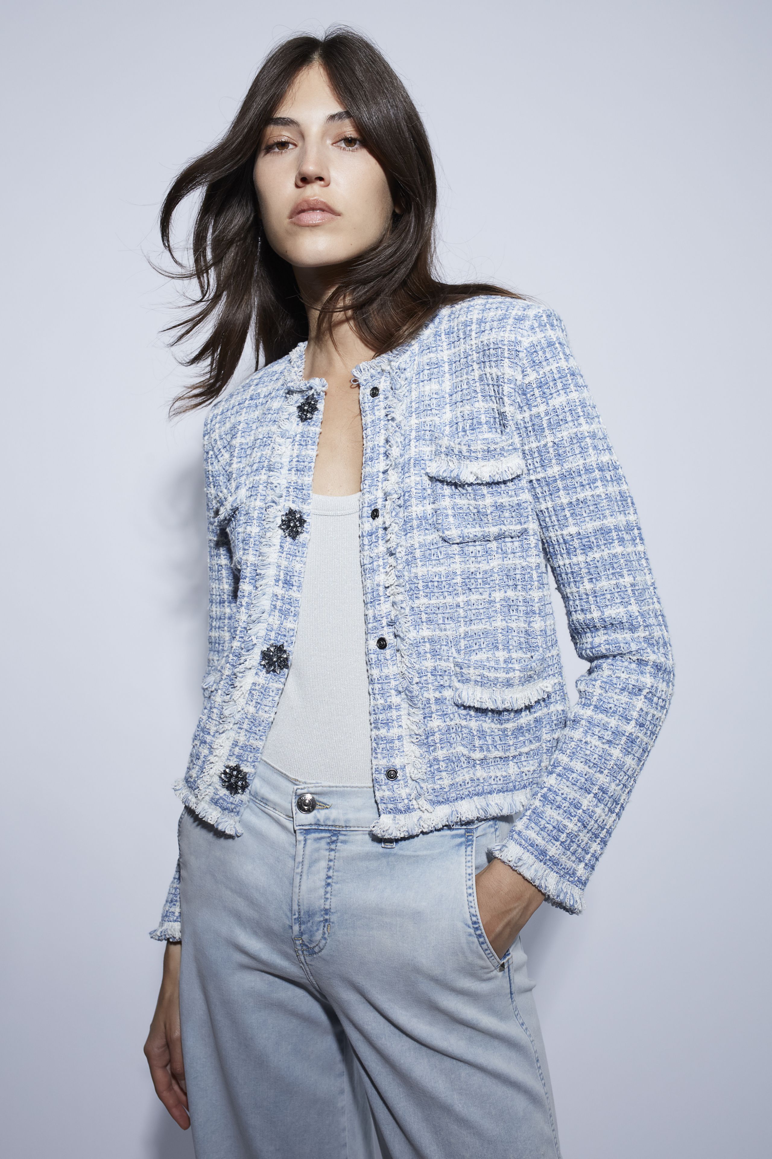 Strickjacke Baumwollmischung