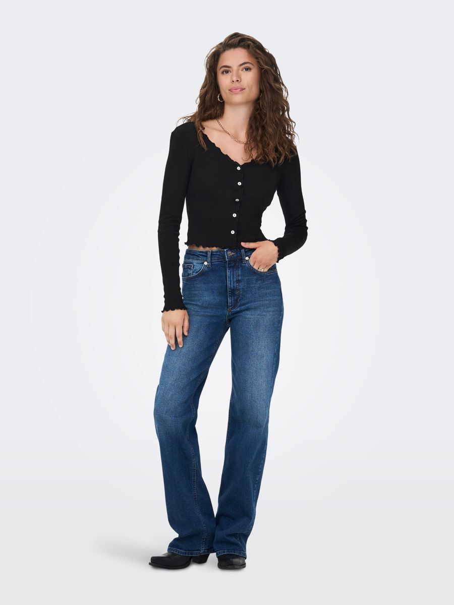 ONLLAILA L/S BUTTON TOP JRS NOOS