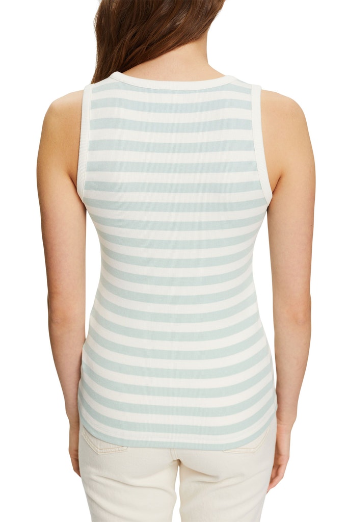Gestreiftes Tanktop in gerippter Optik
