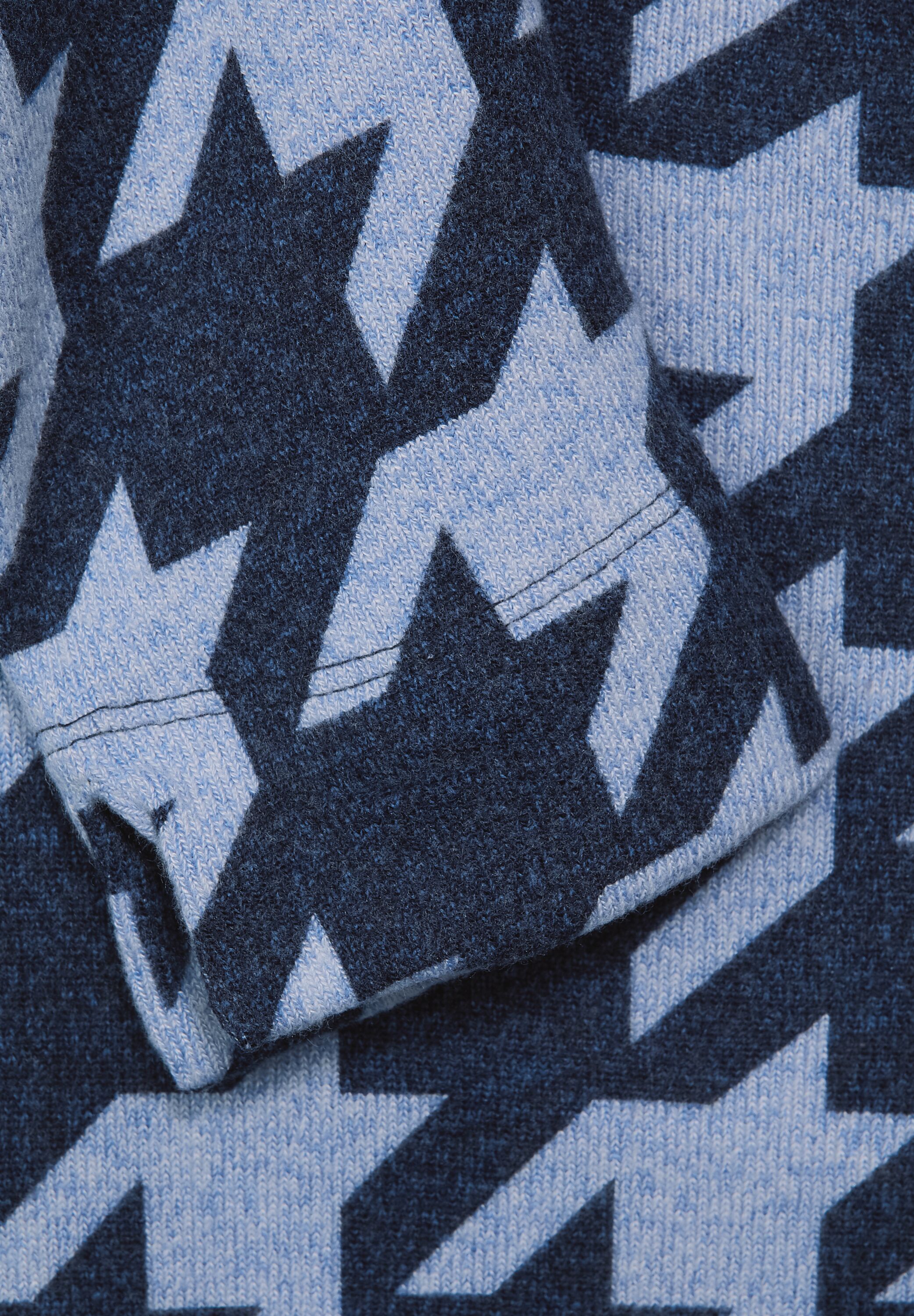 Shirt im Hahnentritt Print