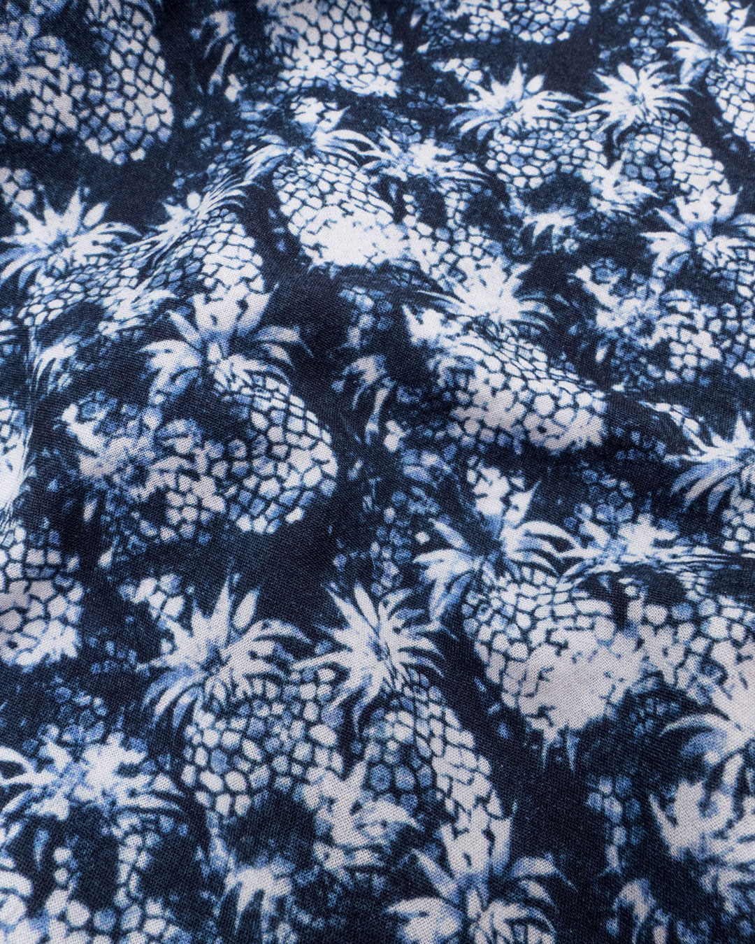 Shirt, Blue Pineapples Print