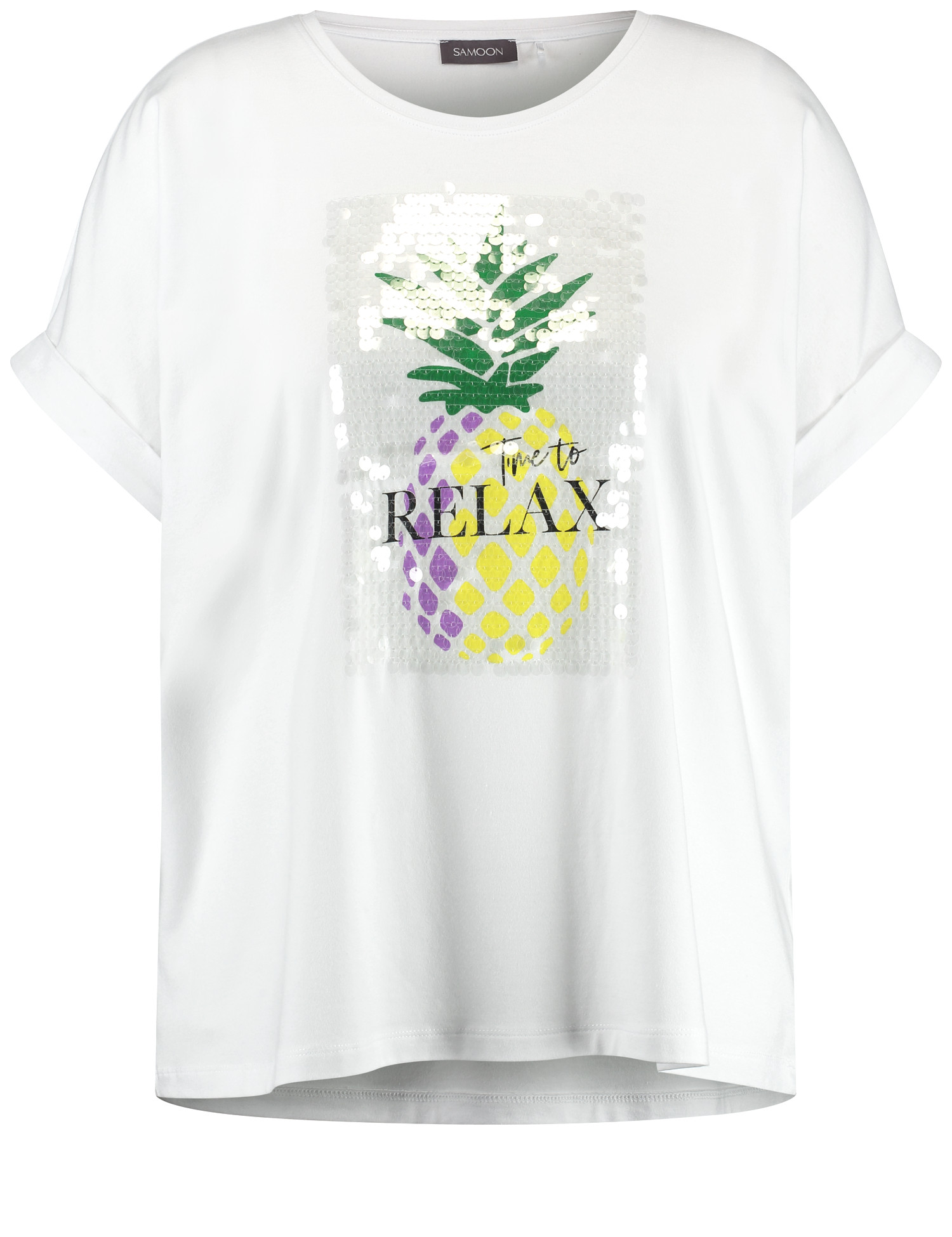 T-Shirt mit Frontprint und Pailletten-Dekor