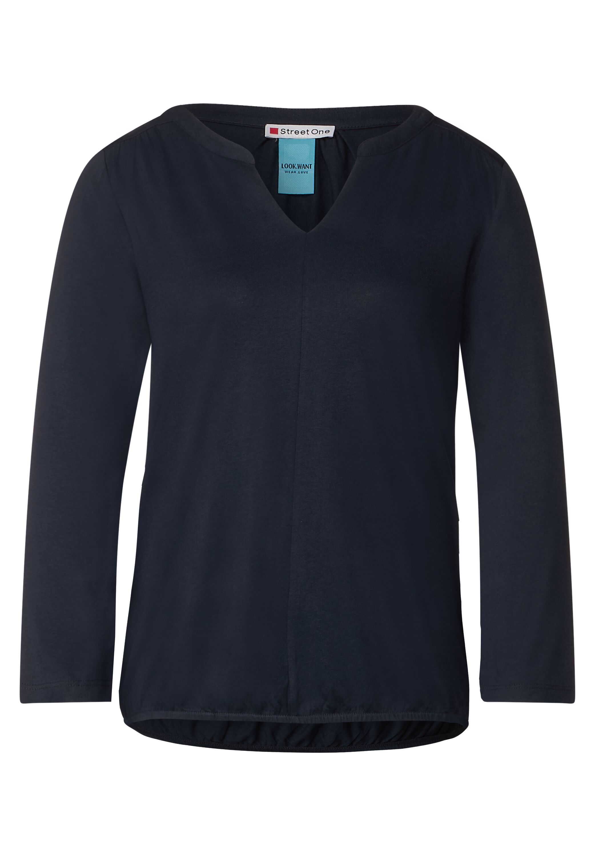 Jersey Shirt mit 3/4 Ärmel