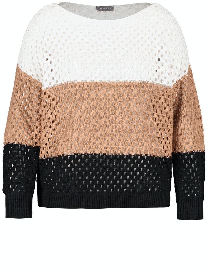 Pullover mit Colour-Blocking aus ORGANIC COTTON