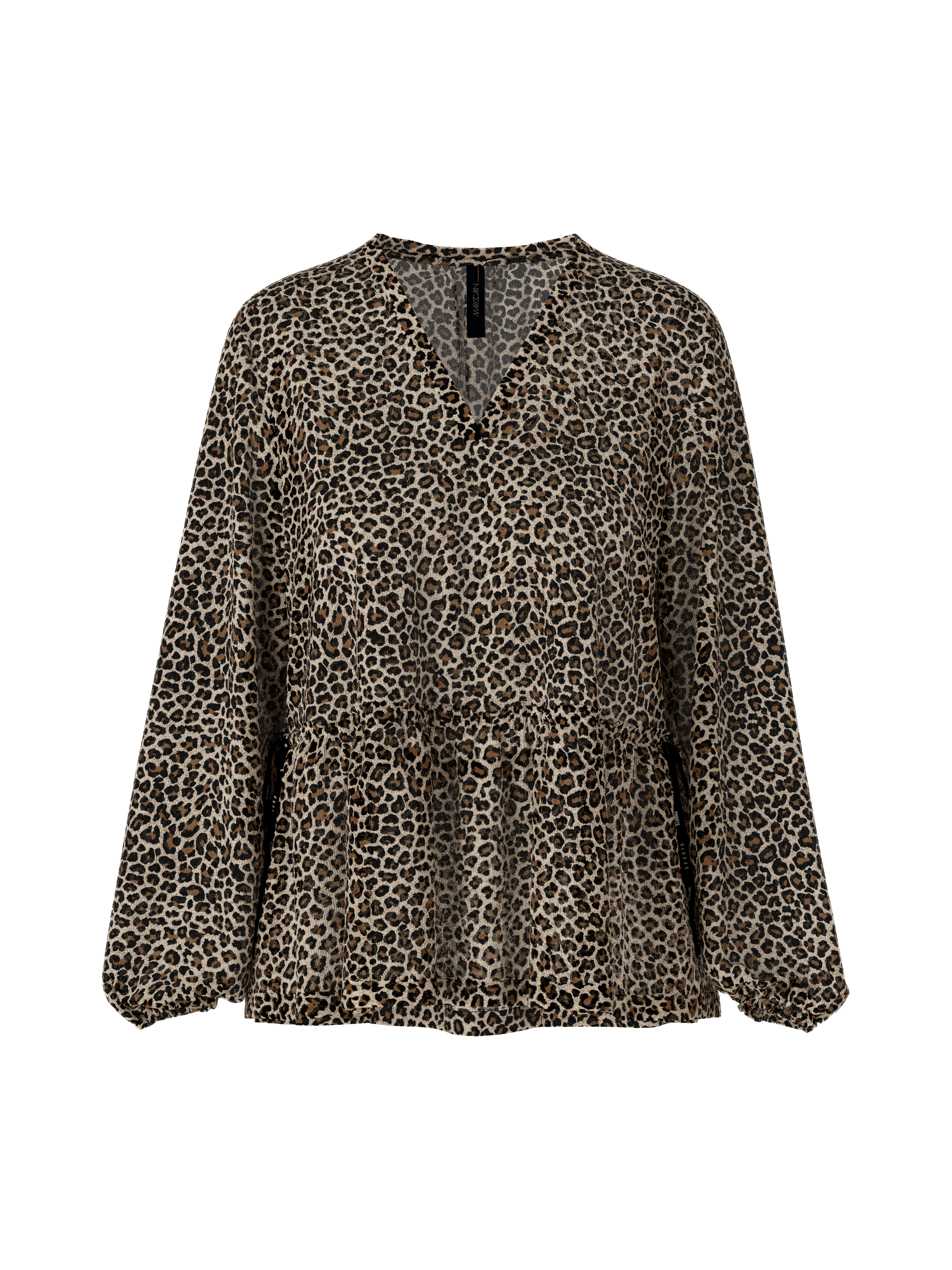 Oversized Viskose-Shirt mit Leo-Print