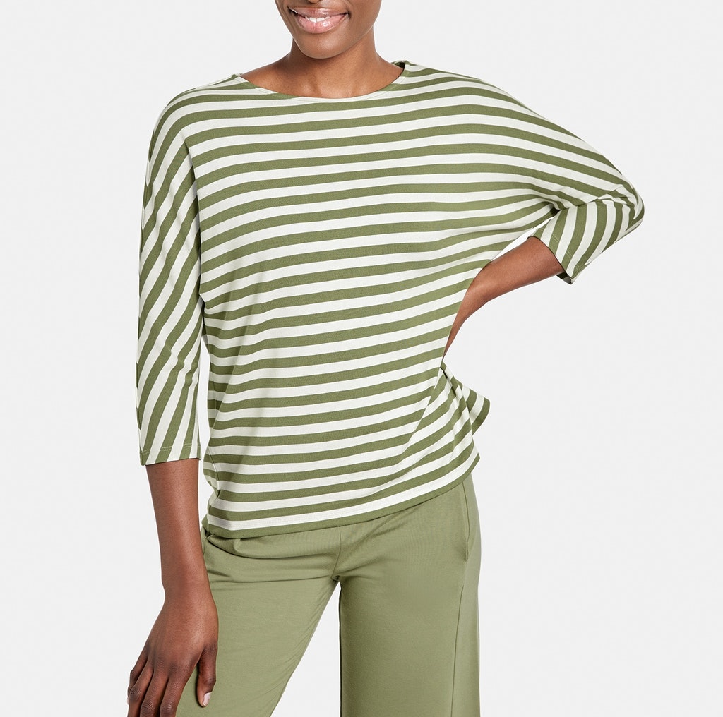 Geringeltes 3/4 Arm Shirt EcoVero