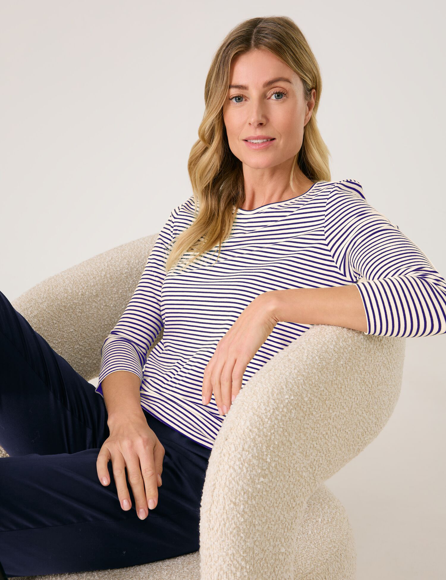 Geringeltes 3/4 Arm Shirt