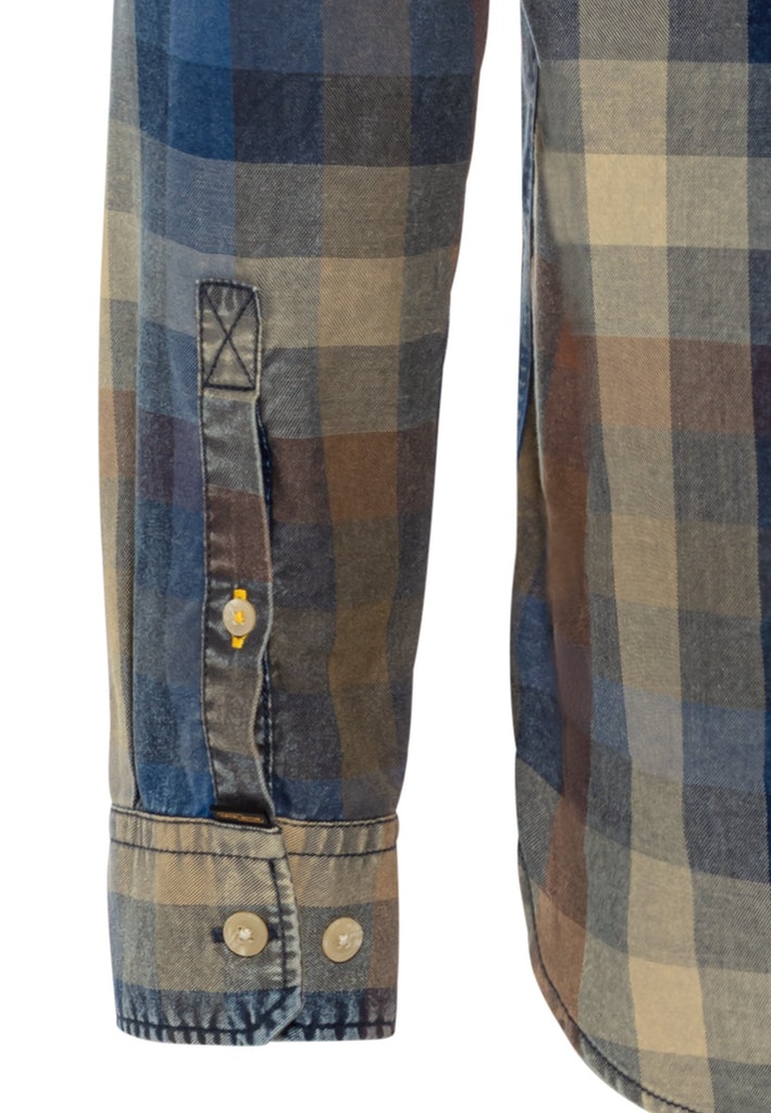 Langarm Hemd mit Button-Down-Kragen
