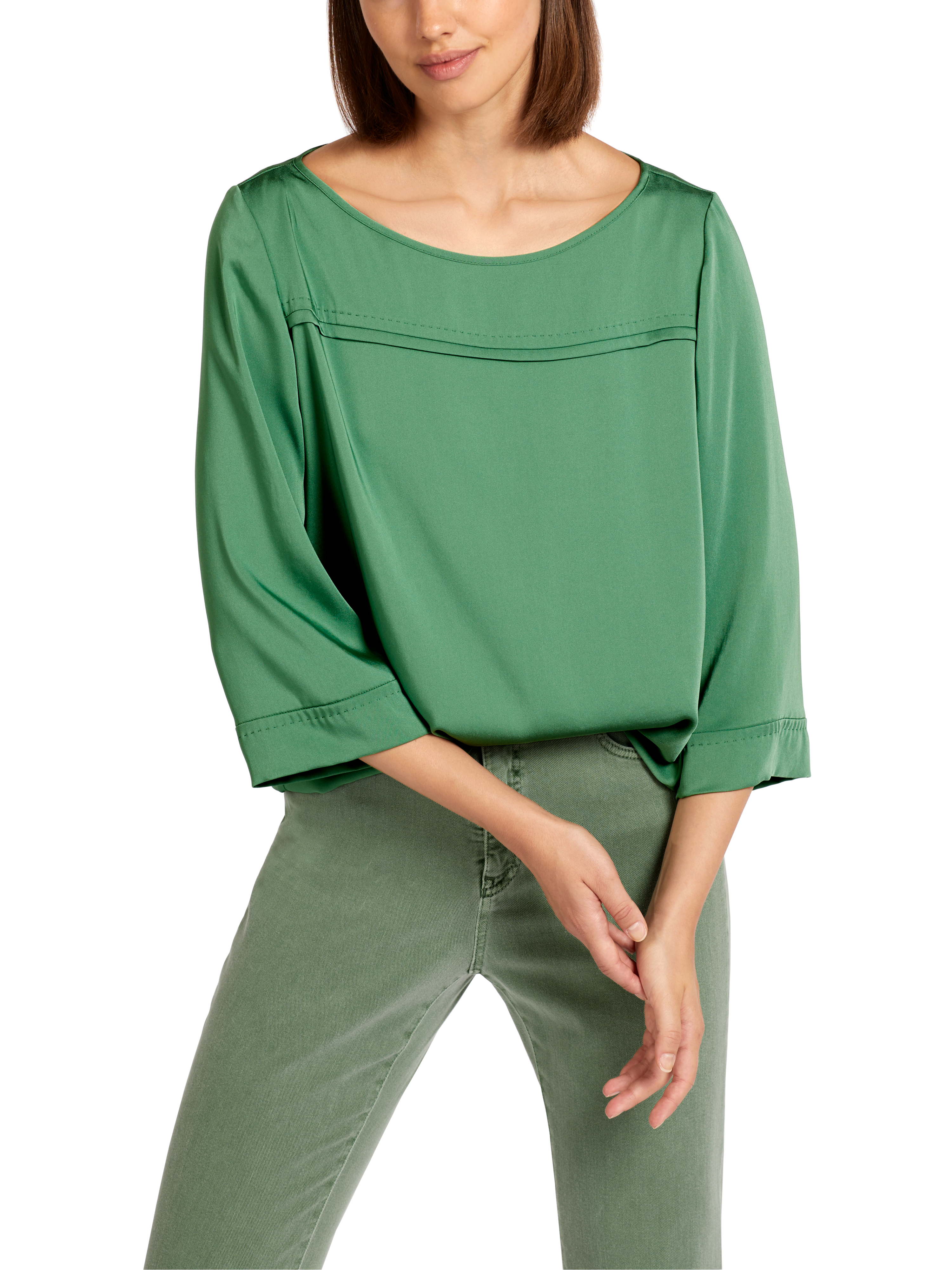 Blusenshirt mit U-Boot-Ausschnitt