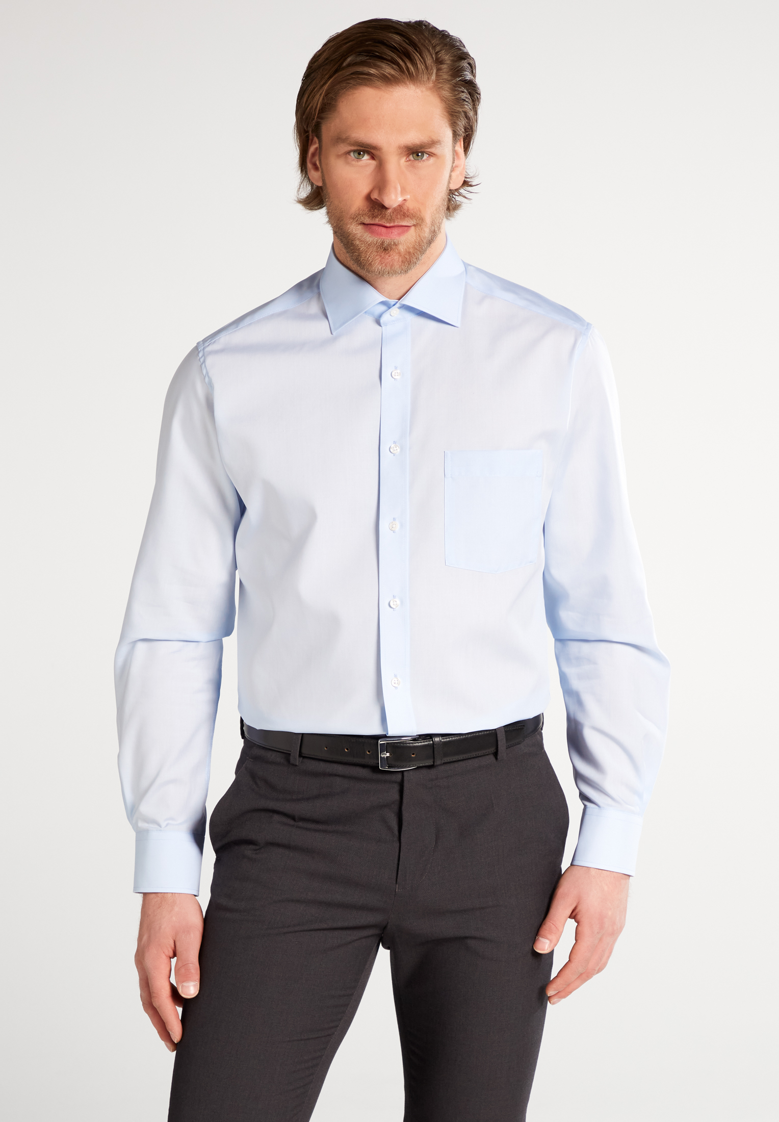 ETERNA LANGARM HEMD MODERN FIT POPELINE