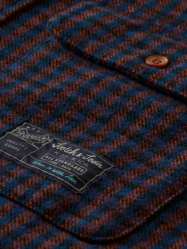 Regular fit Mid-weight cotton flann