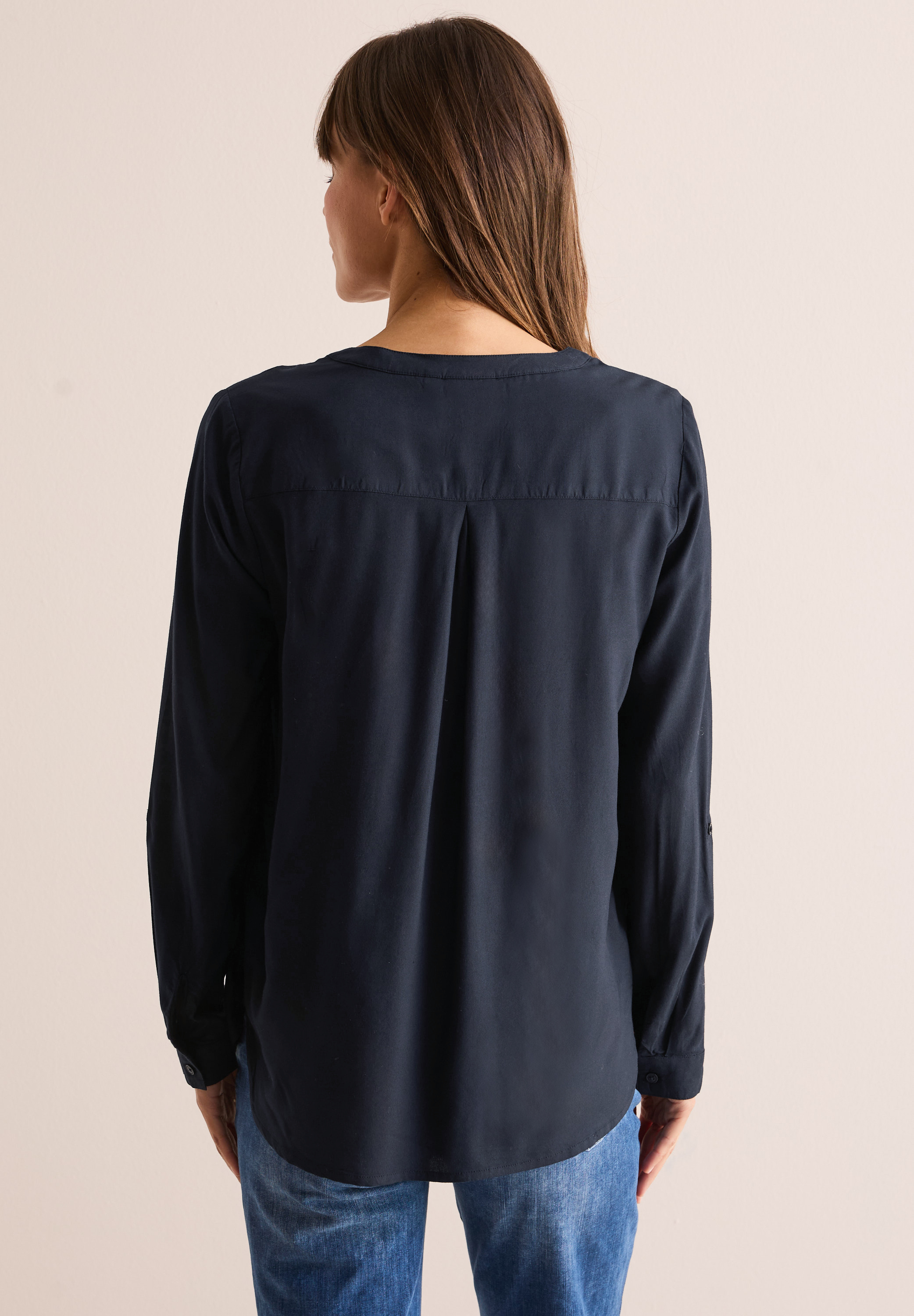 Bluse in Unifarbe
