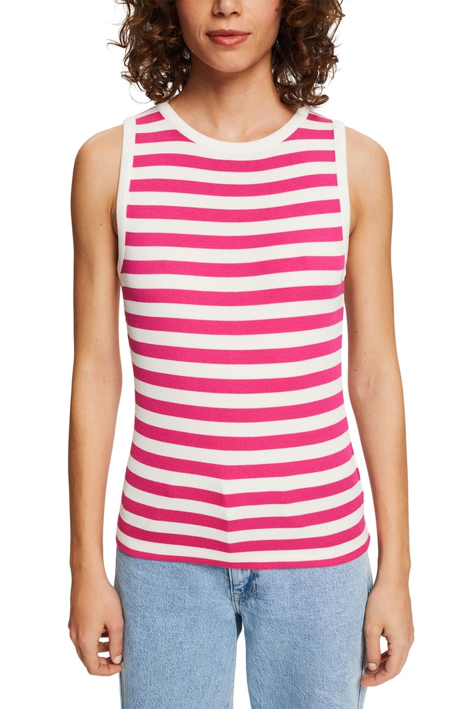 Gestreiftes Tanktop in gerippter Optik