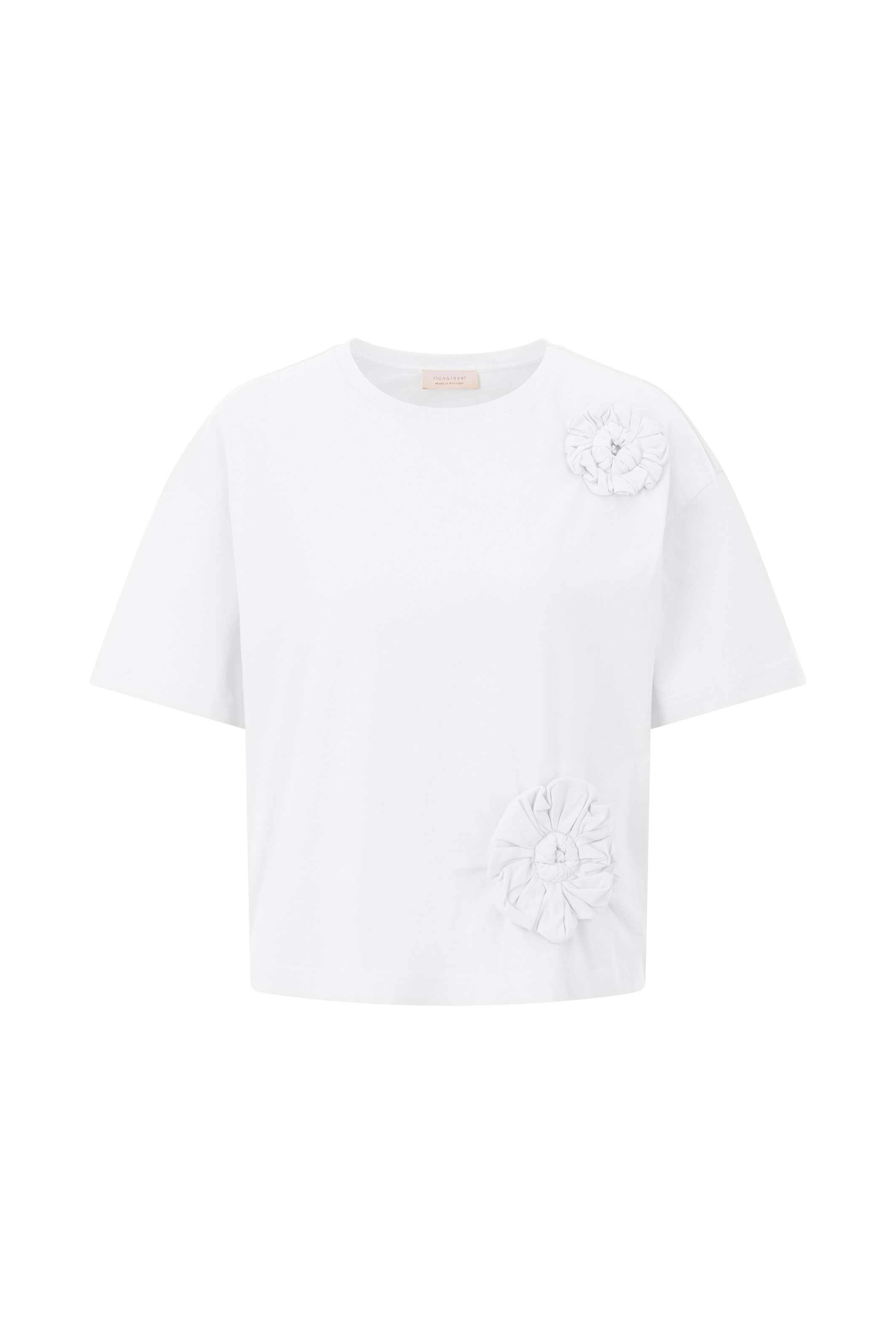 T-Shirt with draped flowers