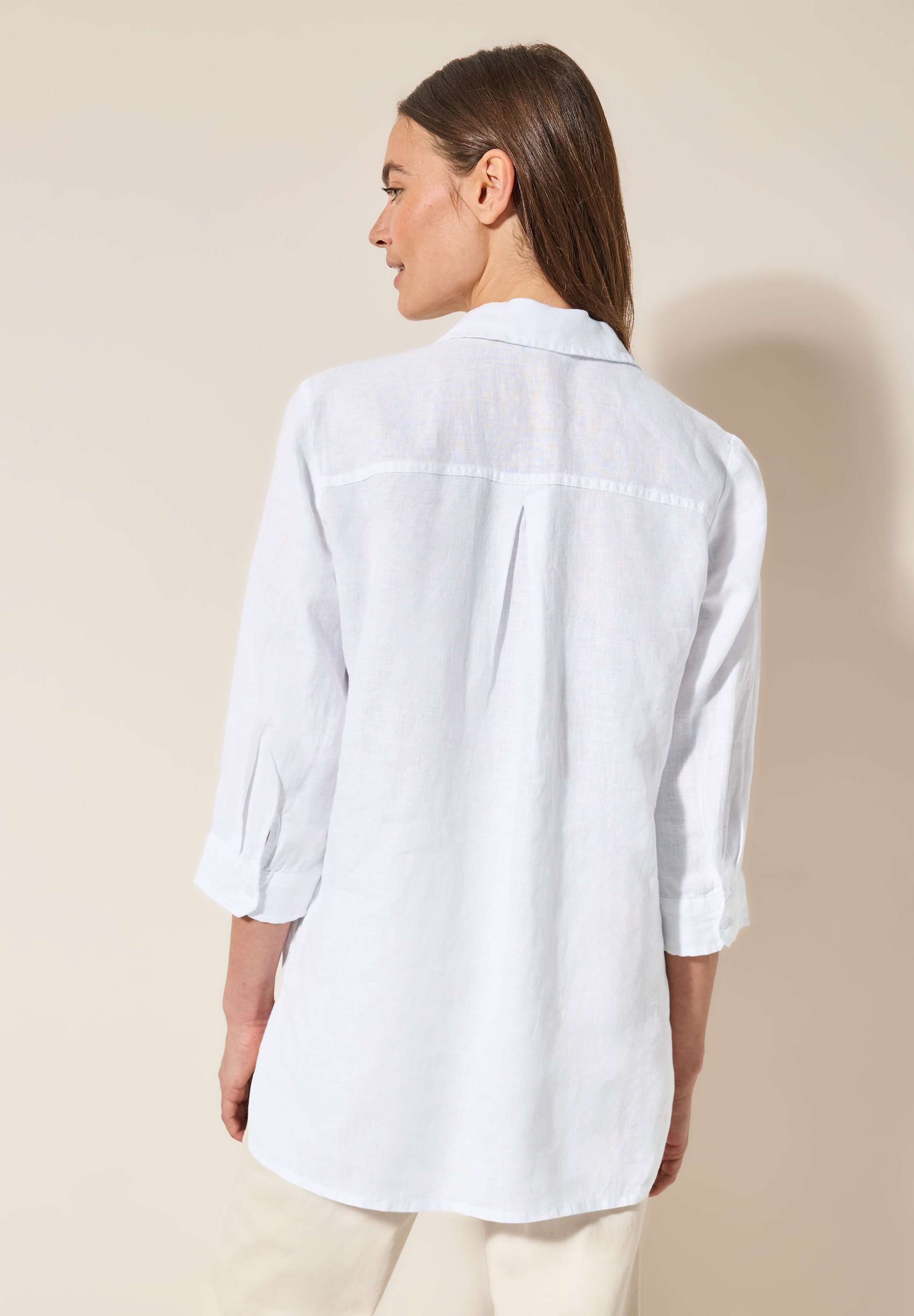 Leinen-Longbluse